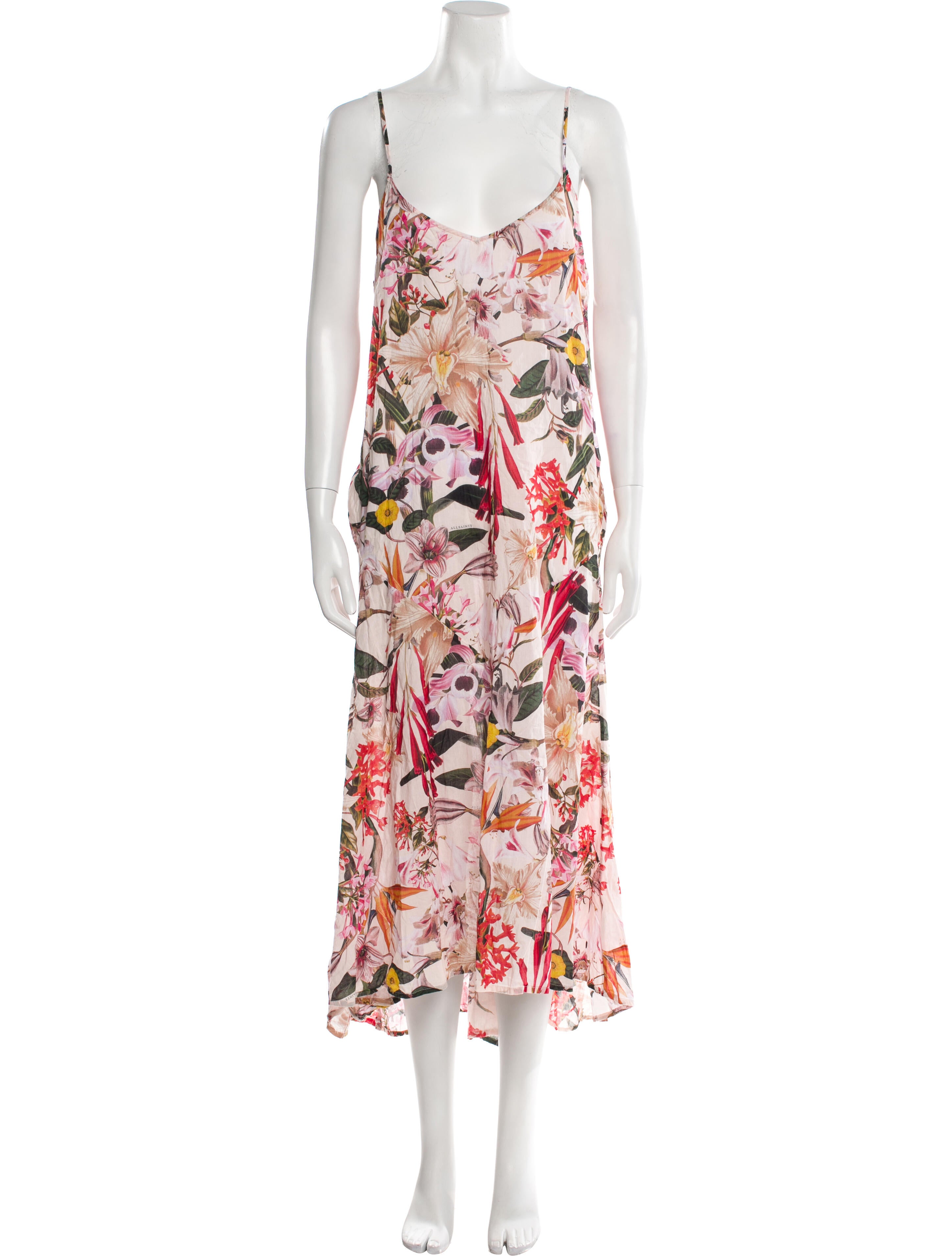 AllSaints Floral Print Long Dress