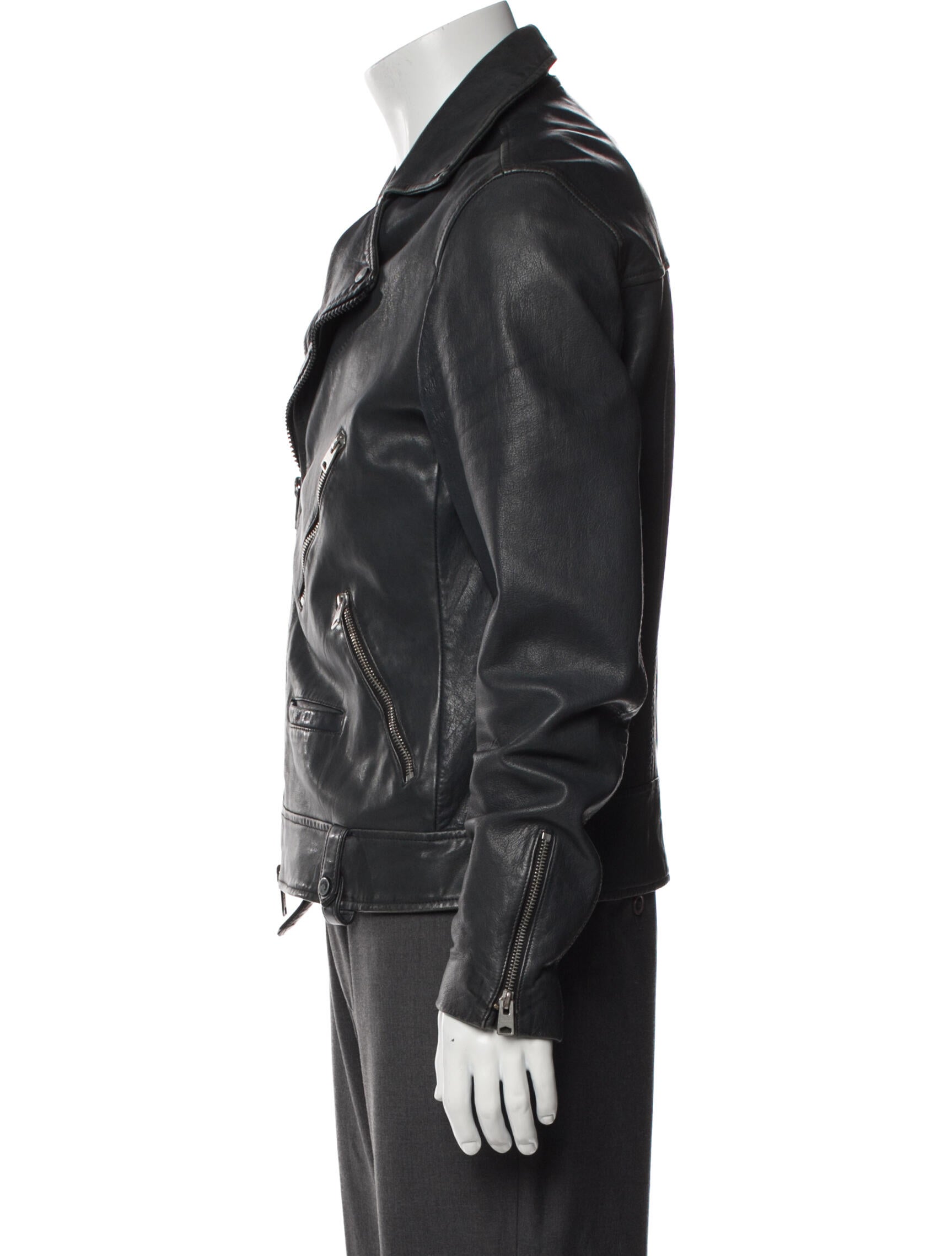 AllSaints Lamb Leather Moto Jacket