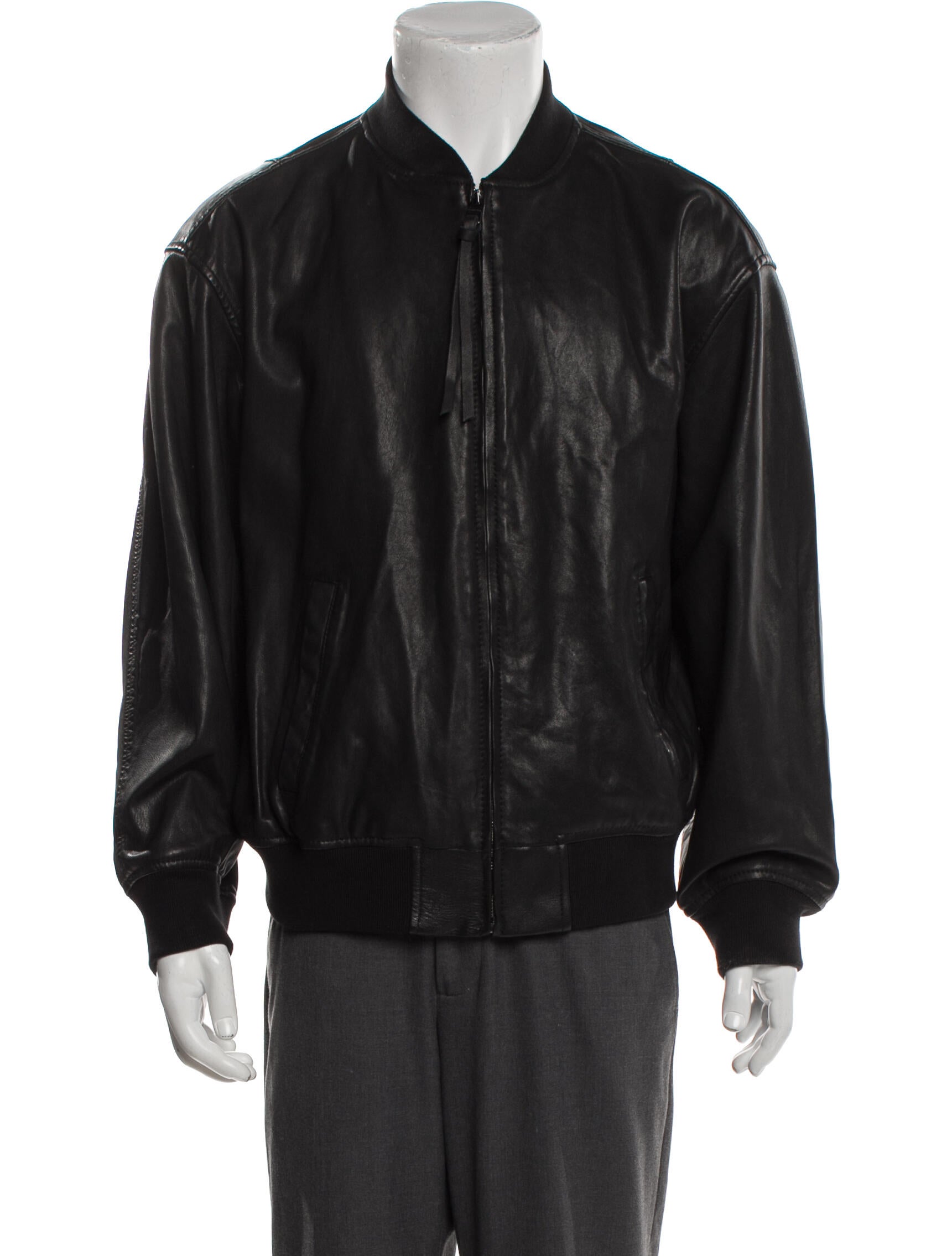 AllSaints Leather Bomber Jacket