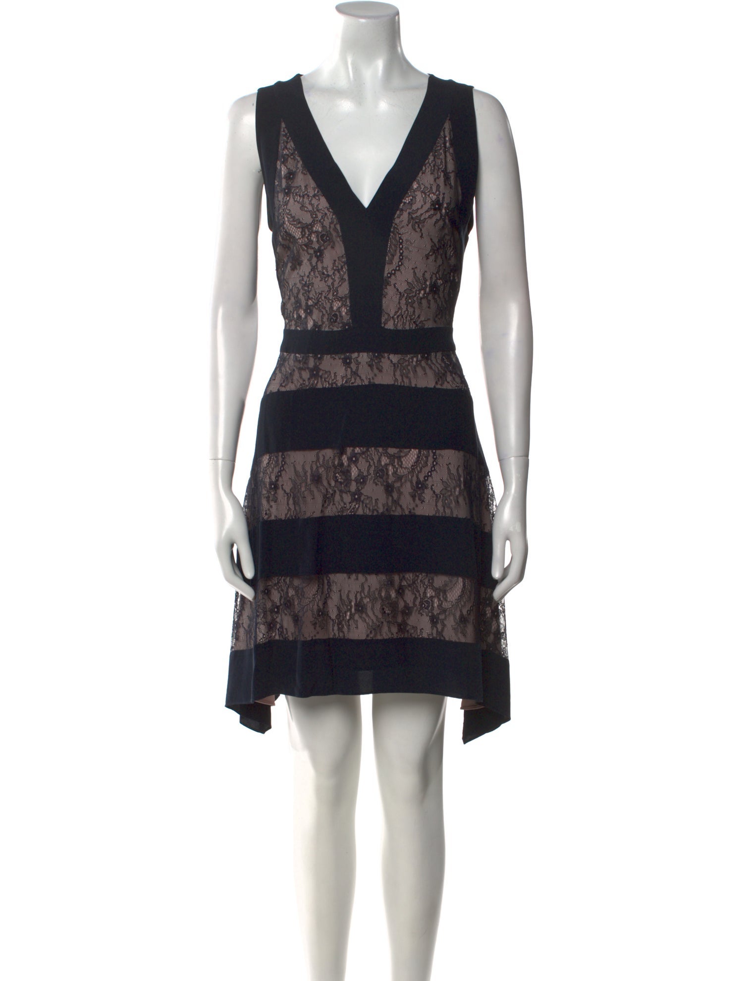 AllSaints Lace Pattern Mini Dress