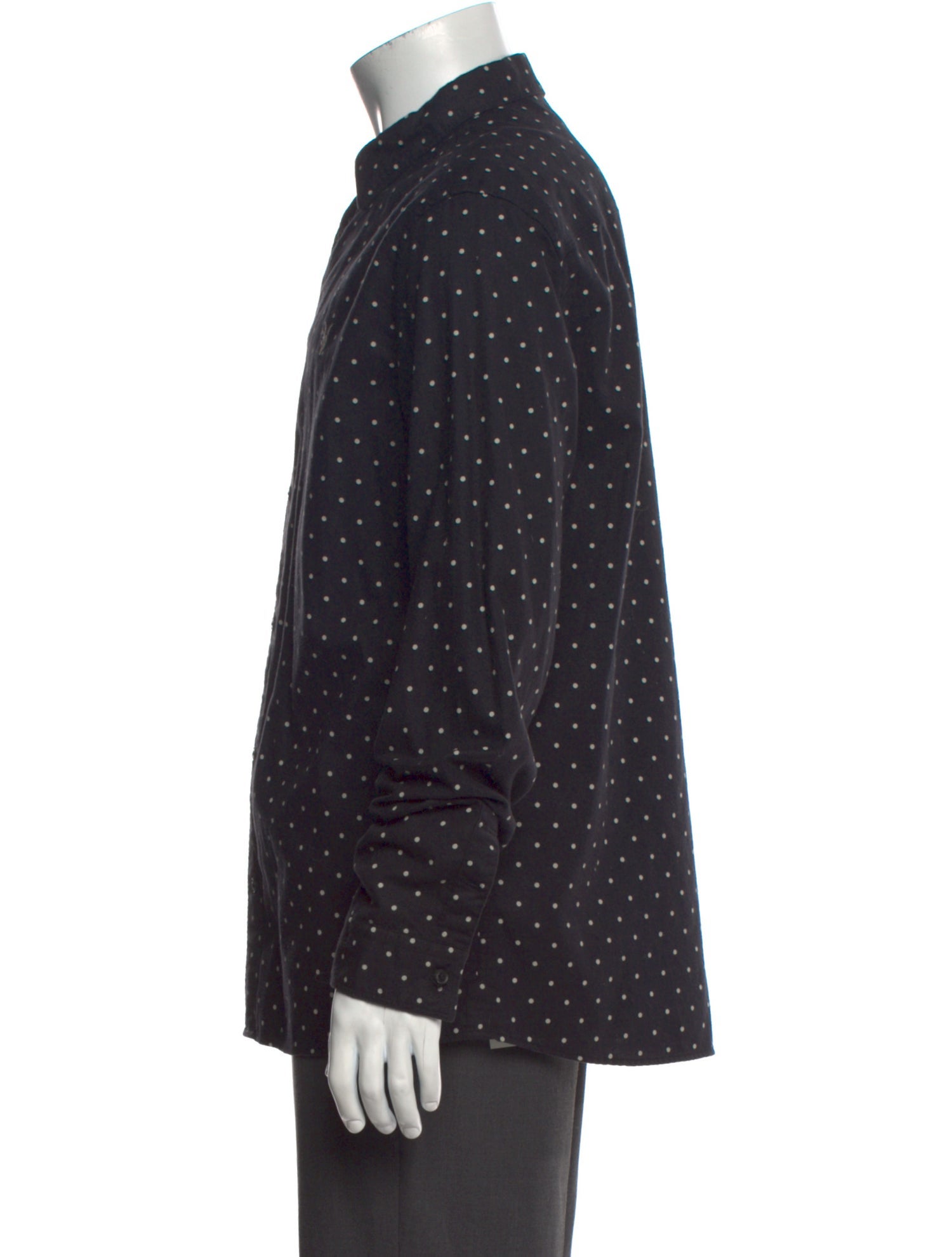 AllSaints Polka Dot Print Long Sleeve Shirt