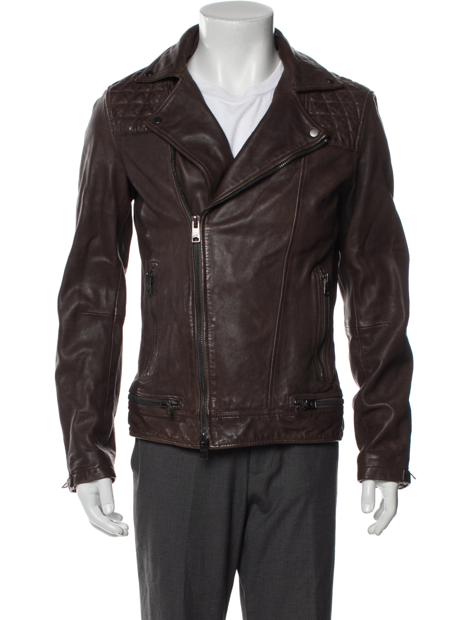 AllSaints Lamb Leather Moto Jacket