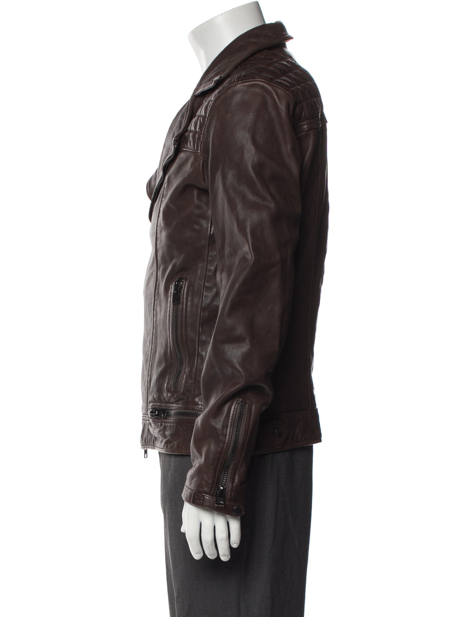 AllSaints Lamb Leather Moto Jacket