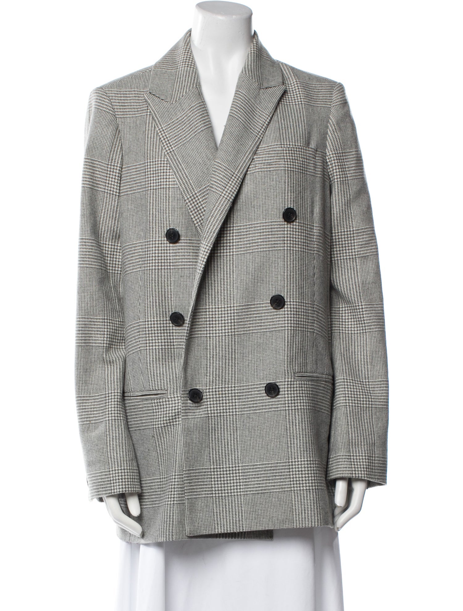 AllSaints Wool Houndstooth Print Blazer