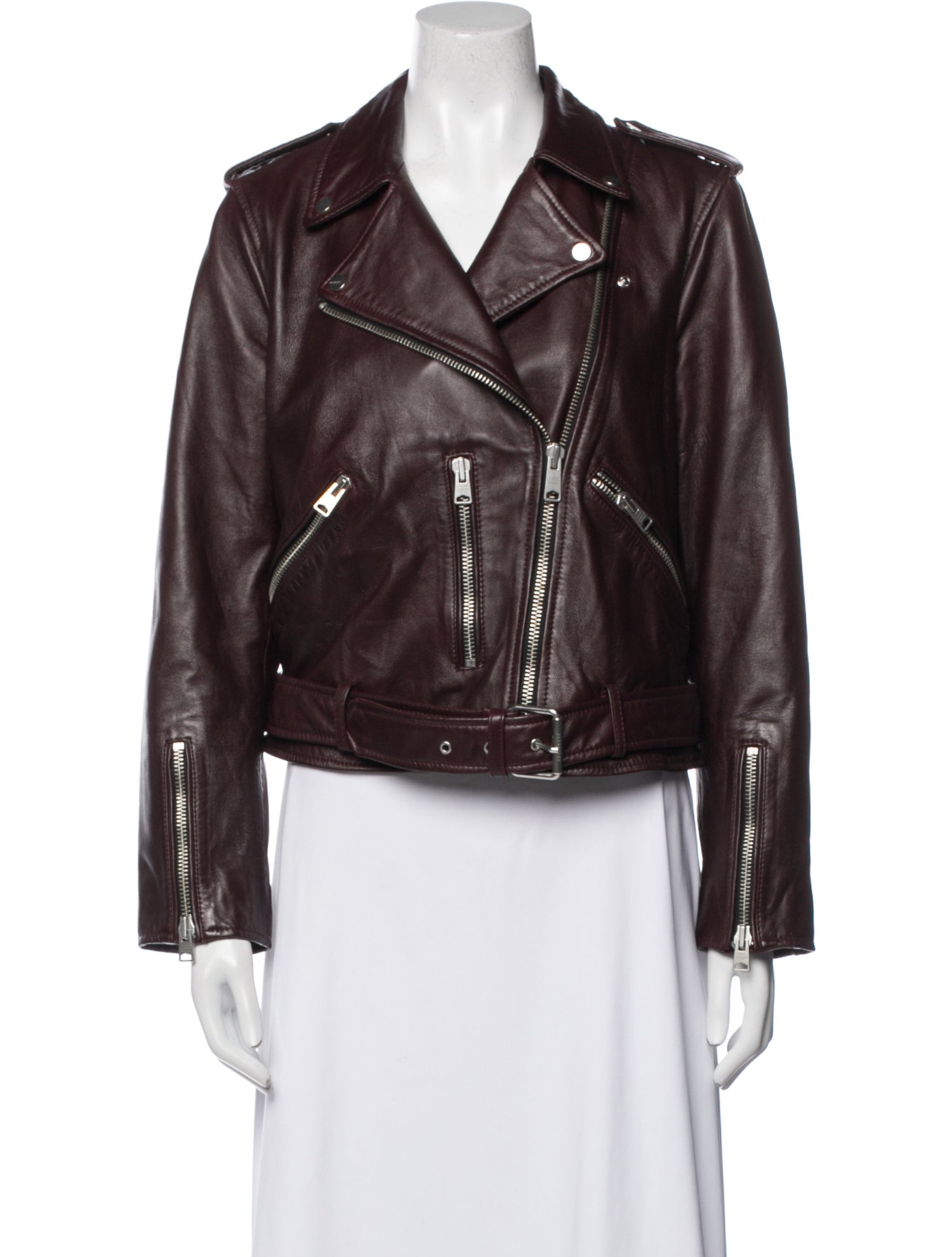 AllSaints Lamb Leather Biker Jacket