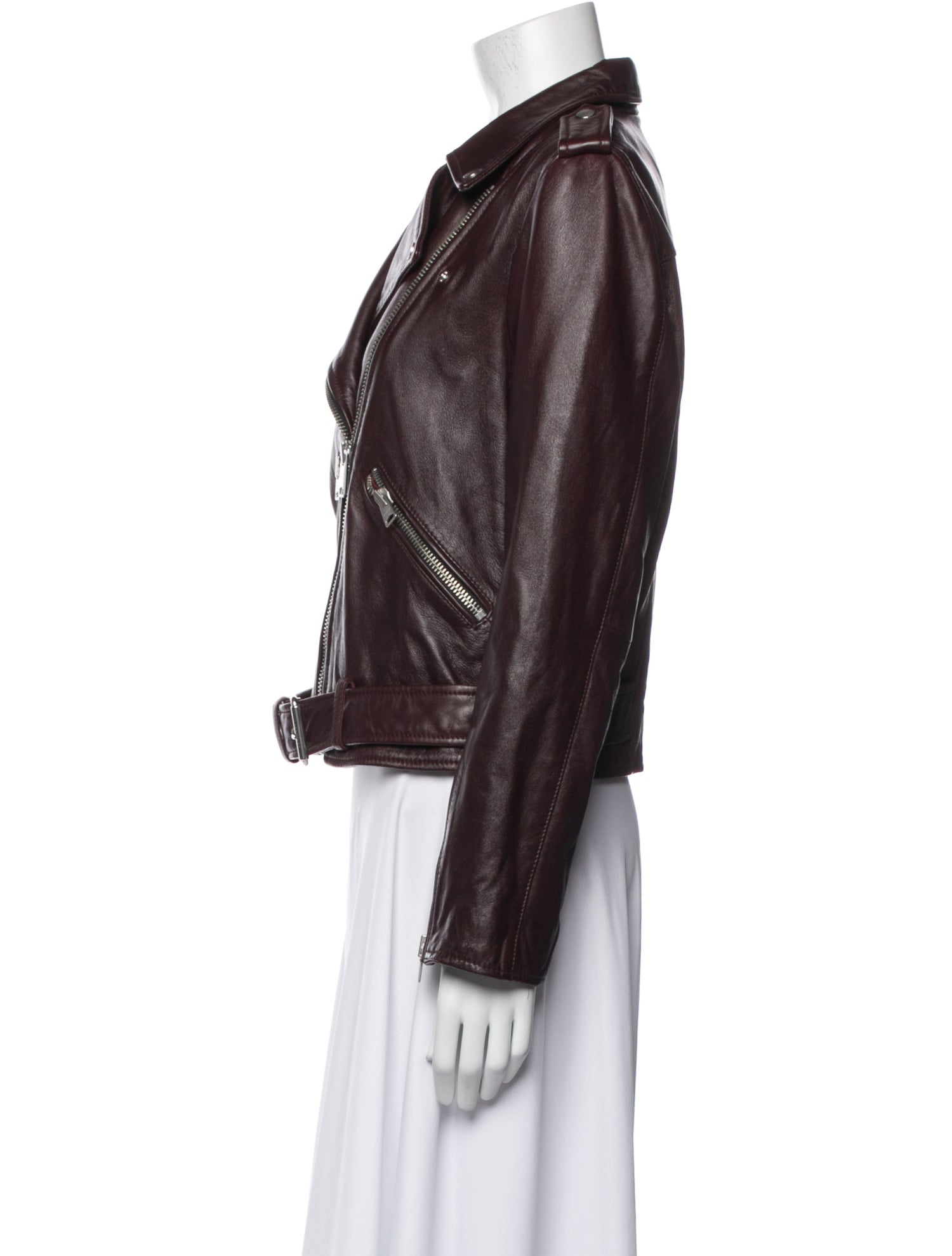 AllSaints Lamb Leather Biker Jacket
