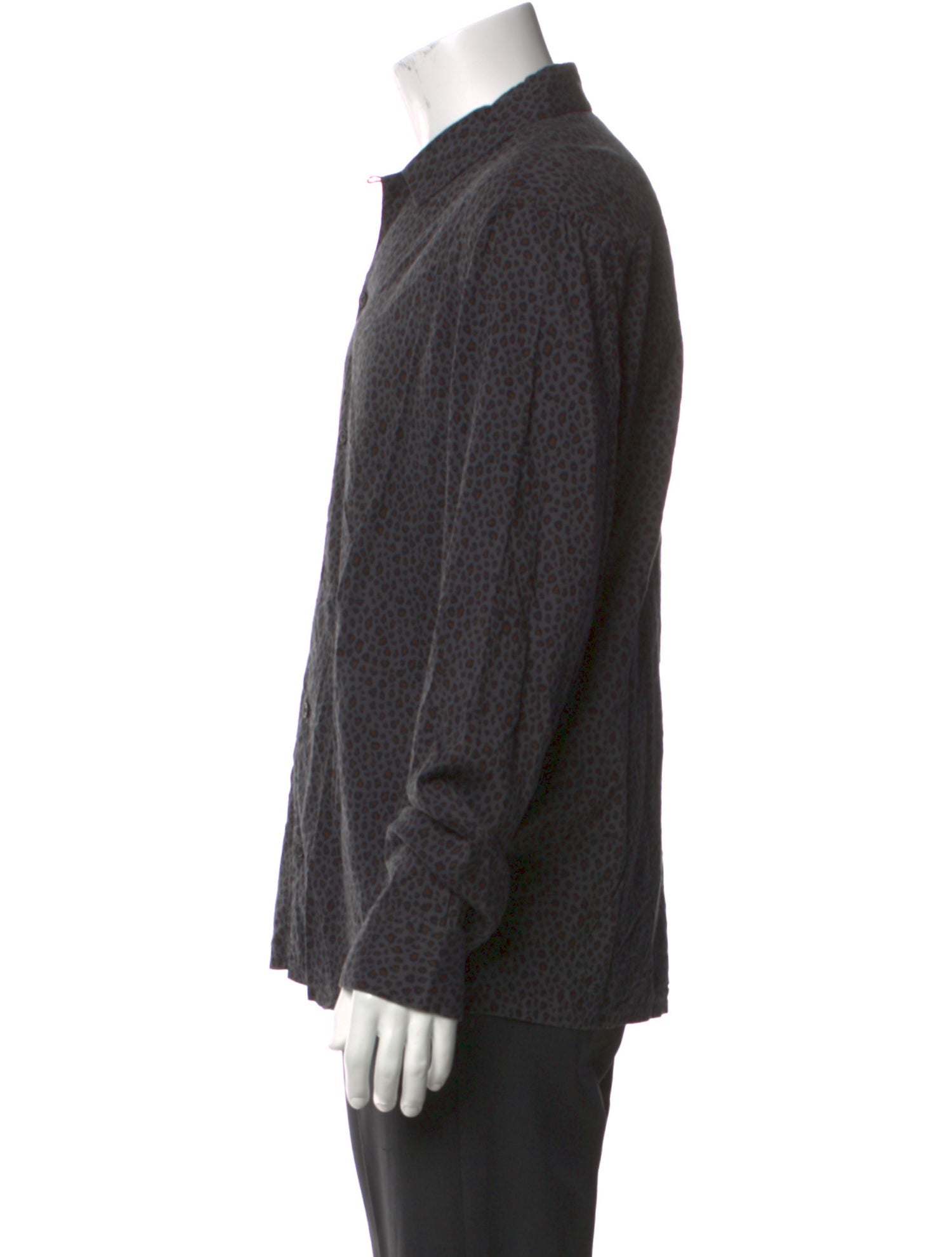 AllSaints Animal Print Long Sleeve Shirt