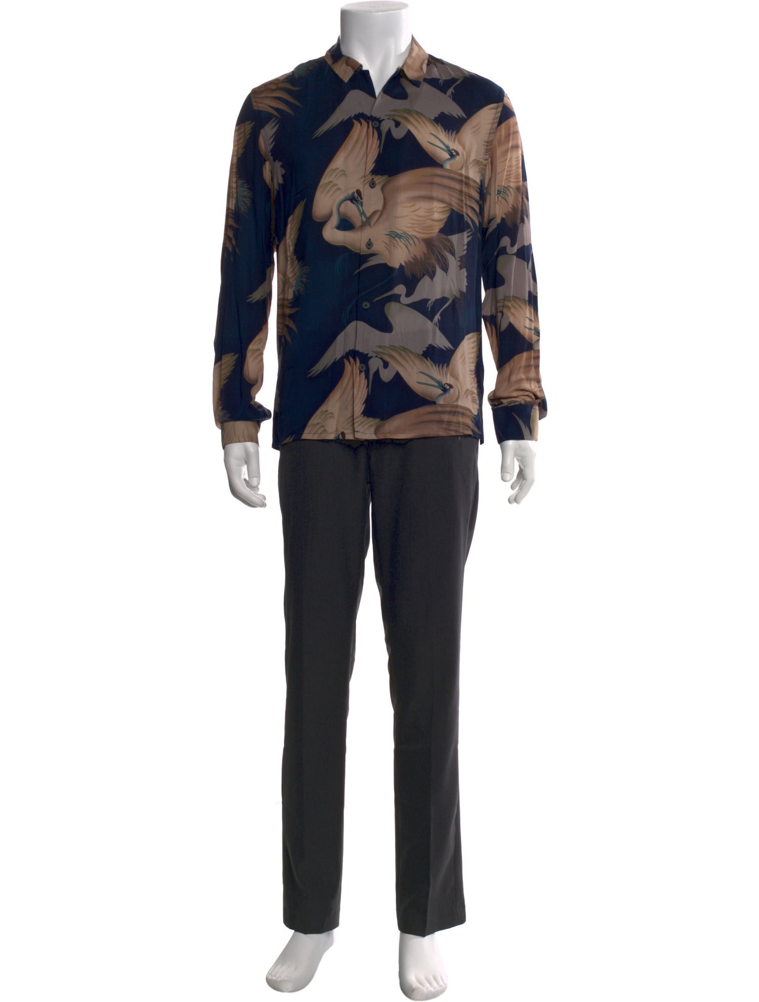 AllSaints Printed Long Sleeve Shirt