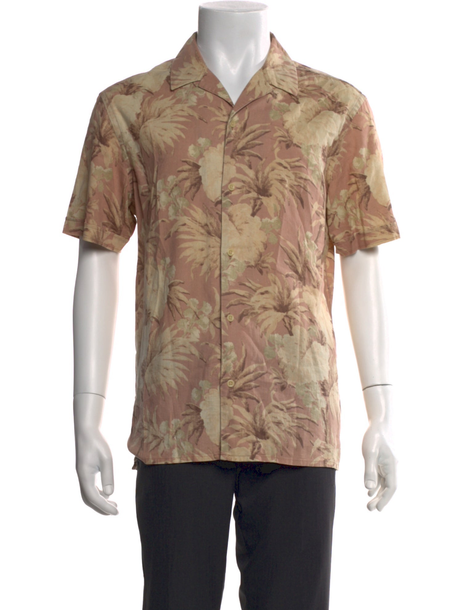 AllSaints Floral Print Short Sleeve Shirt