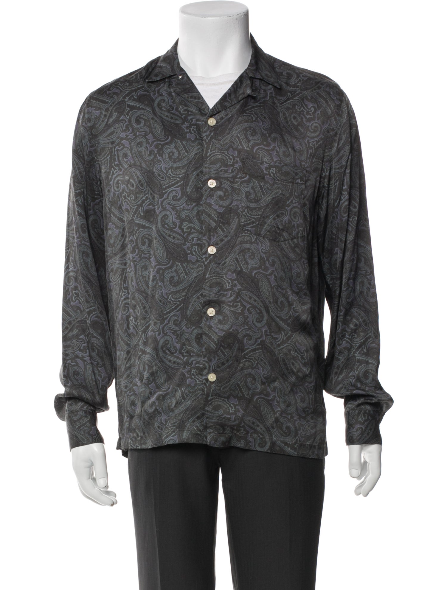 AllSaints Floral Print Long Sleeve Shirt