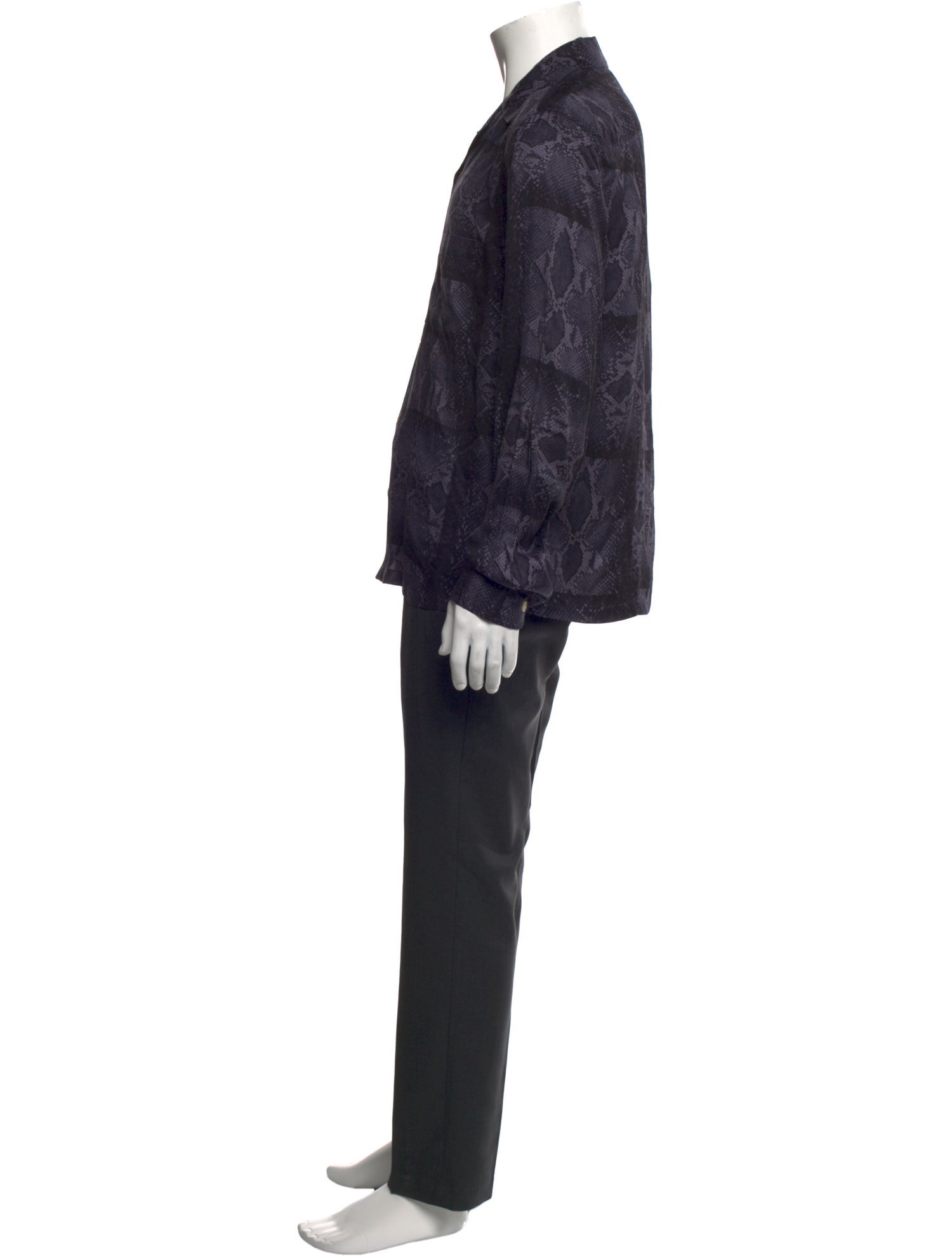 AllSaints Animal Print Long Sleeve Shirt