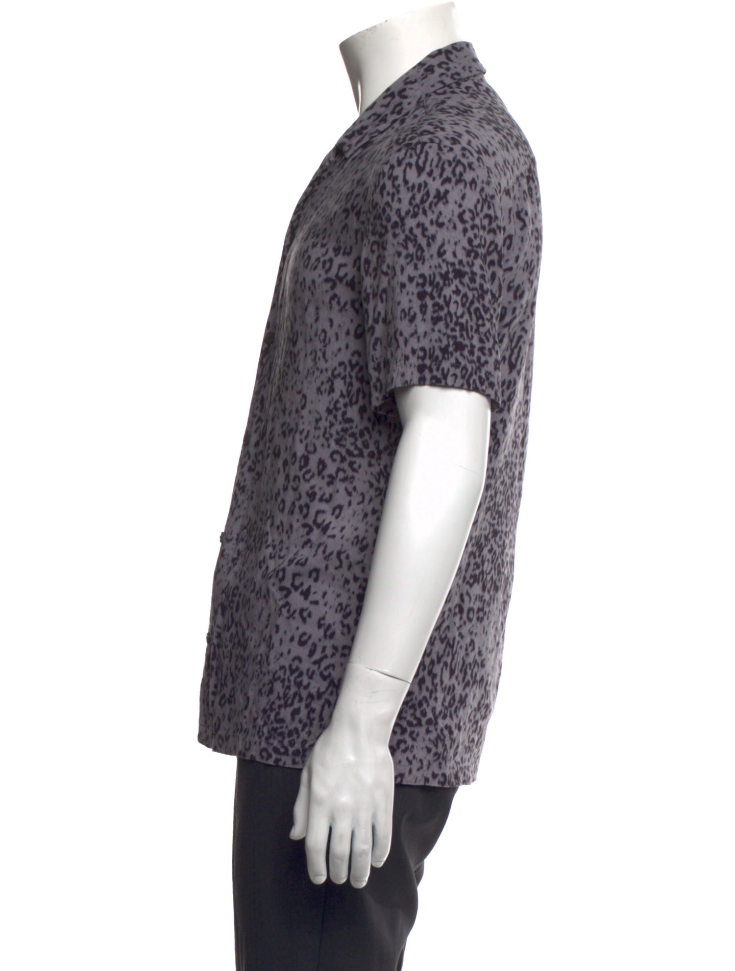 AllSaints Animal Print Short Sleeve Shirt