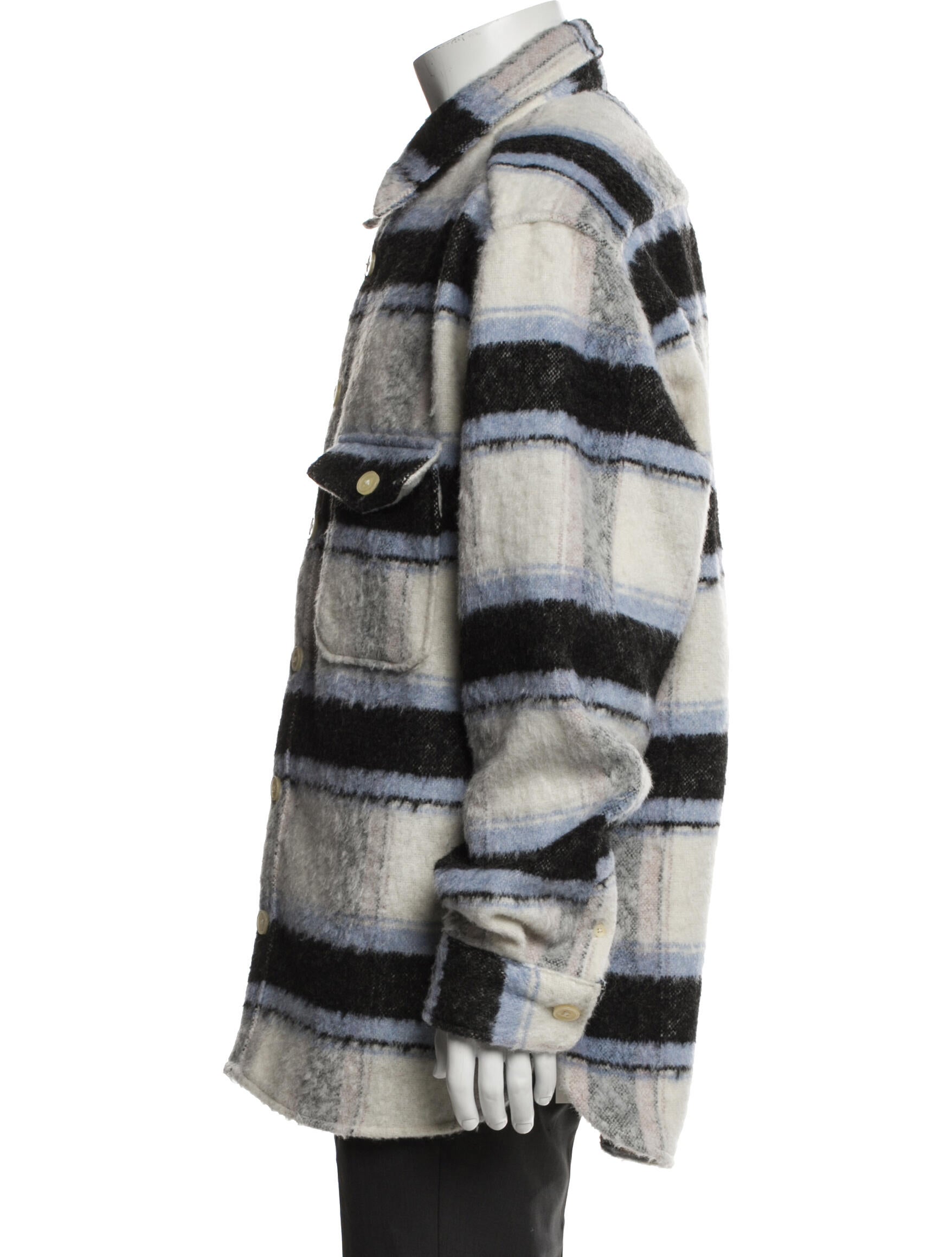 AllSaints Plaid Print Denim Jacket