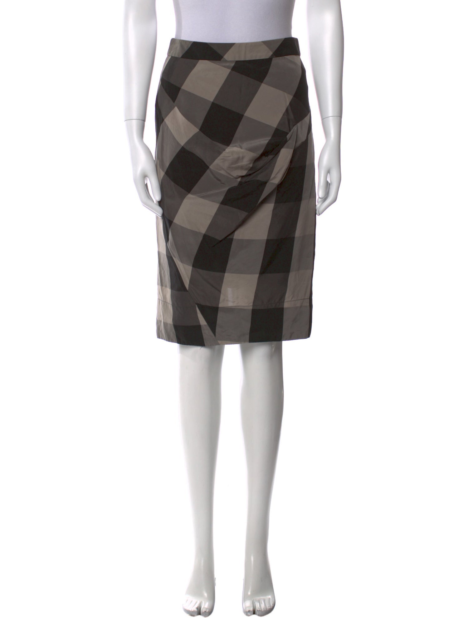 AllSaints Plaid Print Knee-Length Skirt