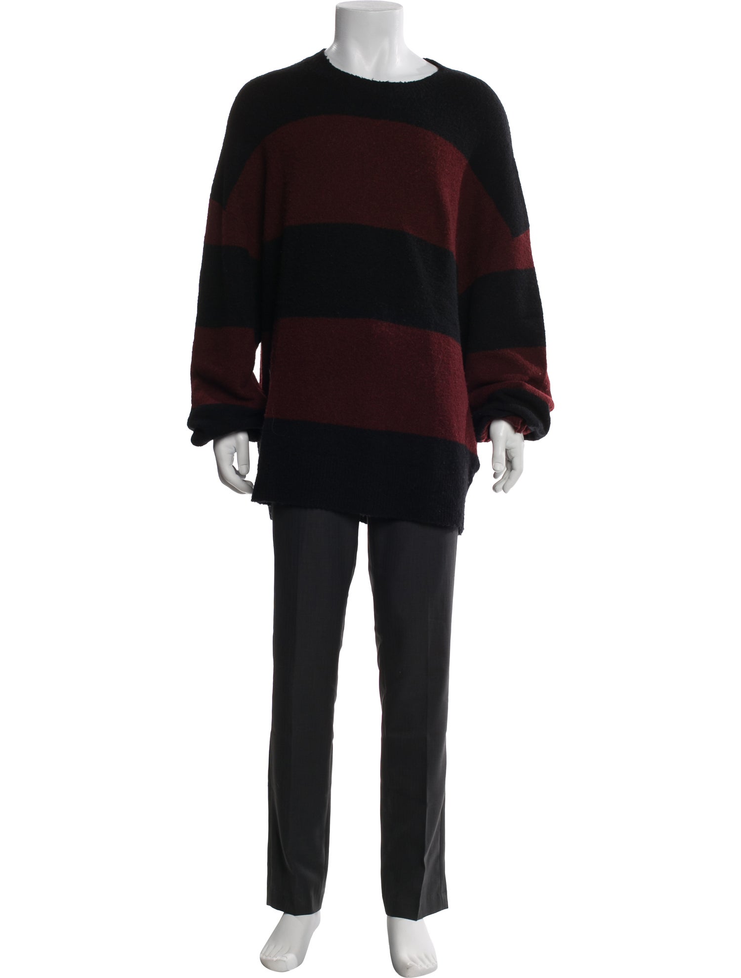 AllSaints Colorblock Pattern Crew Neck Pullover