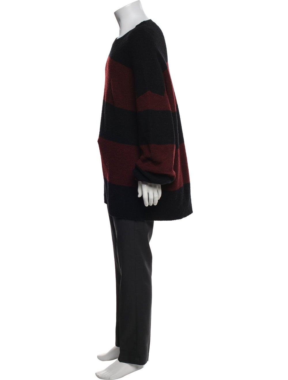 AllSaints Pullover Red Colorblock Pattern Long Sl… - image 2