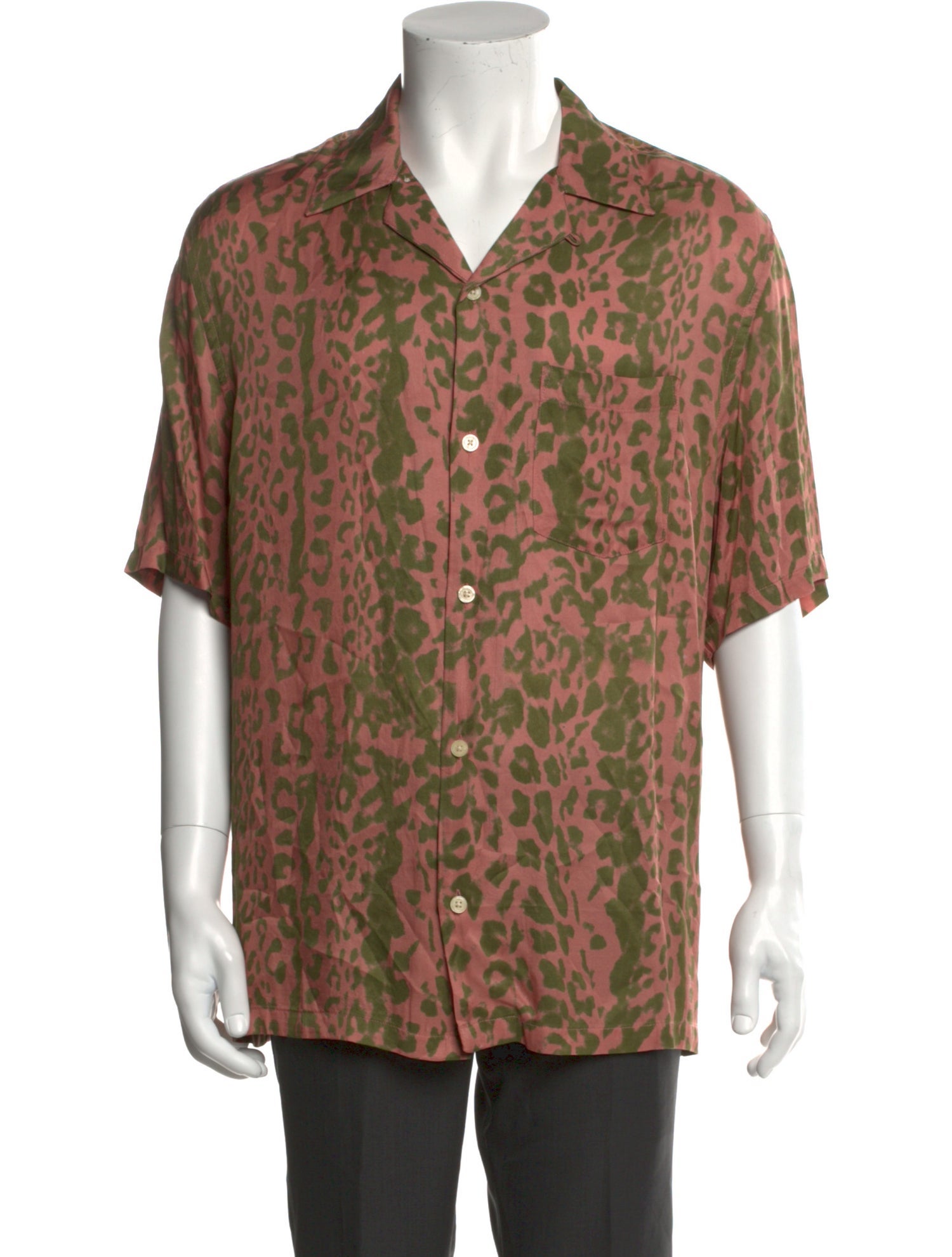 AllSaints Animal Print Short Sleeve Shirt w/ Tags