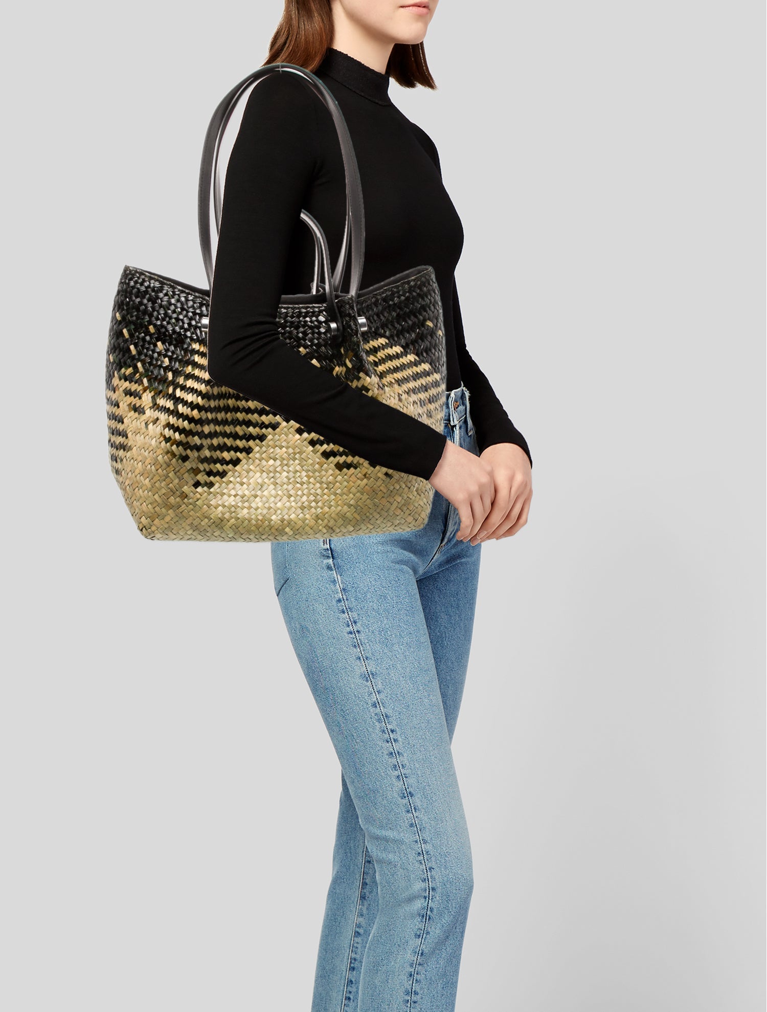 AllSaints Straw Tote