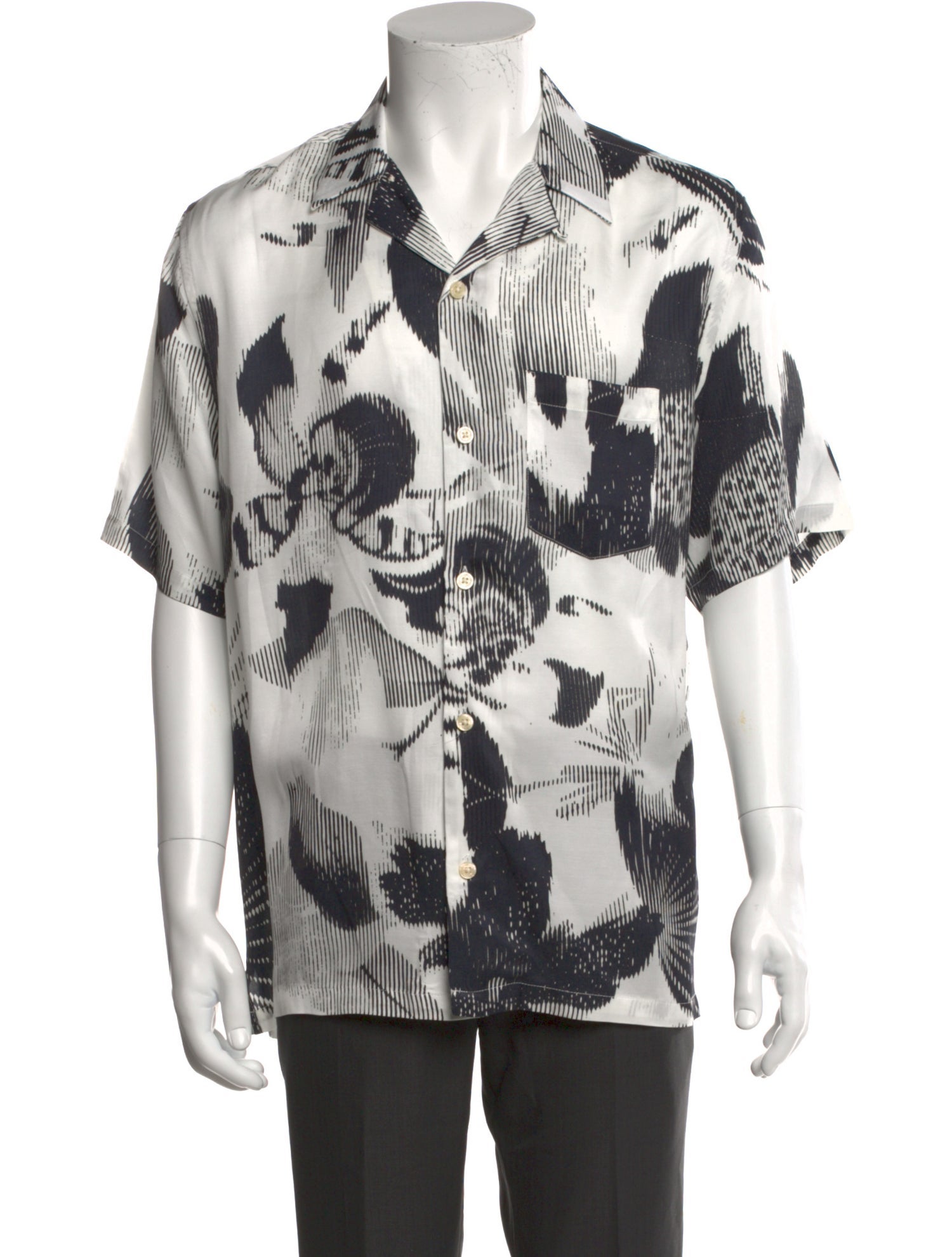 AllSaints Floral Print Short Sleeve Shirt