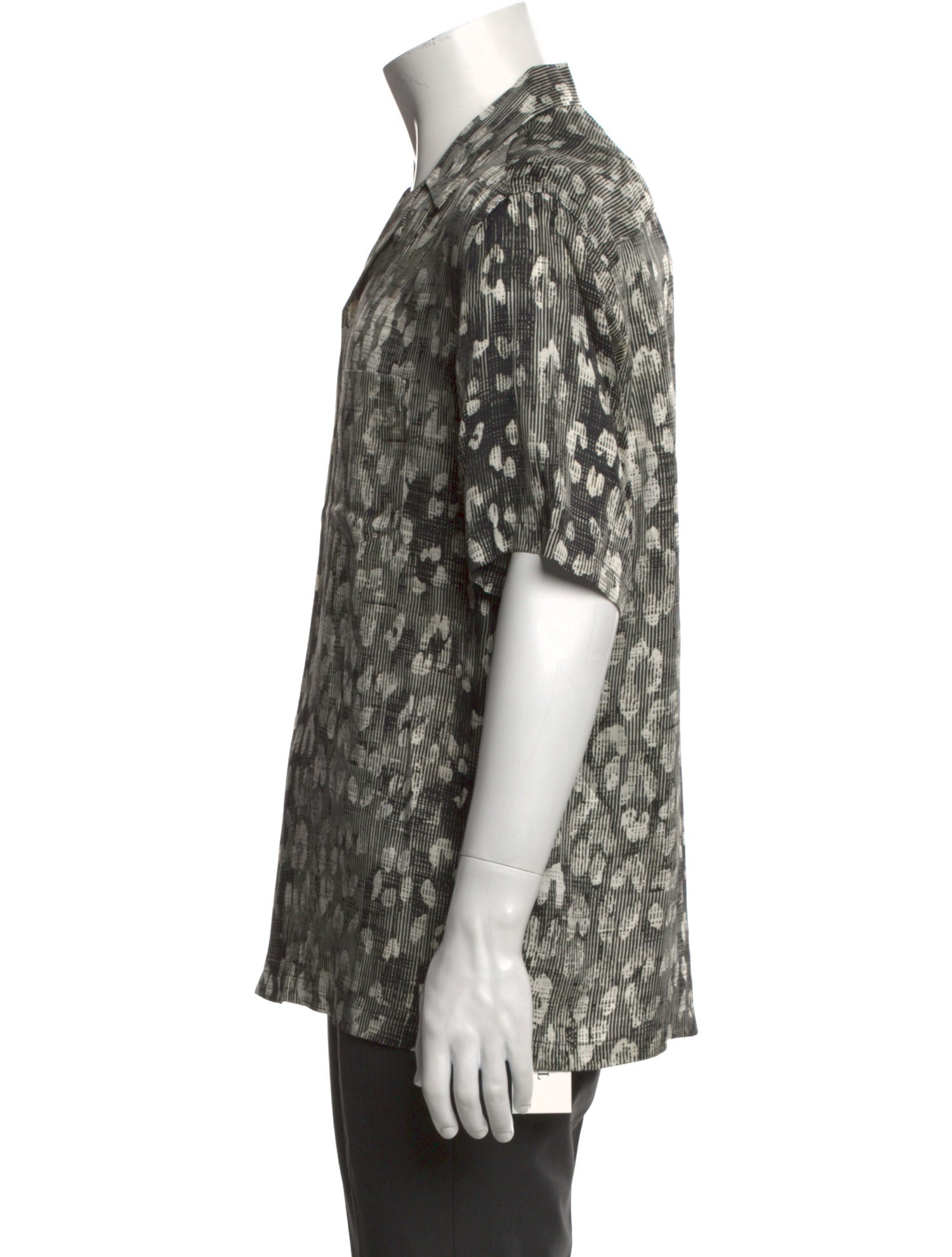 AllSaints Animal Print Short Sleeve Shirt