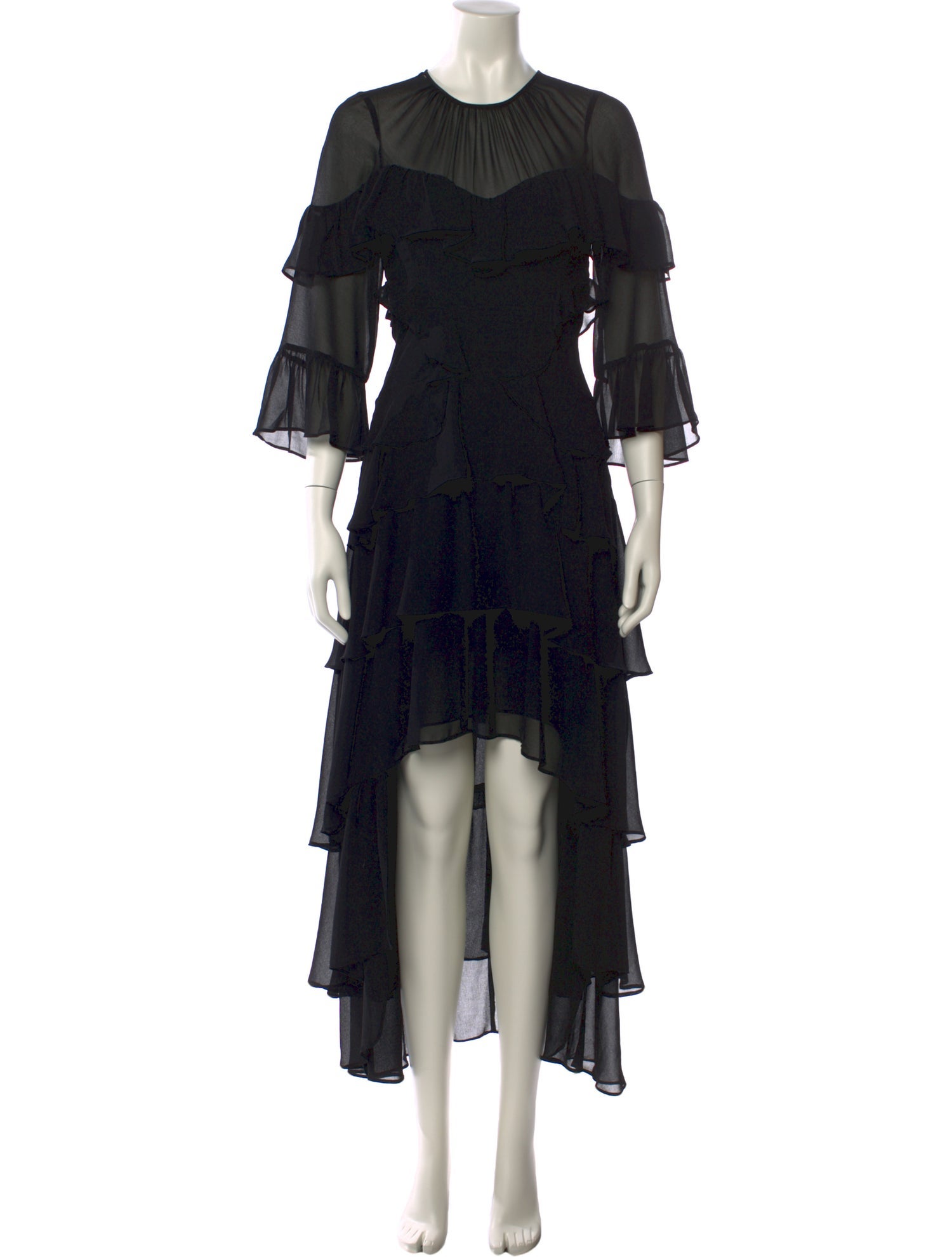 AllSaints Crew Neck Long Dress