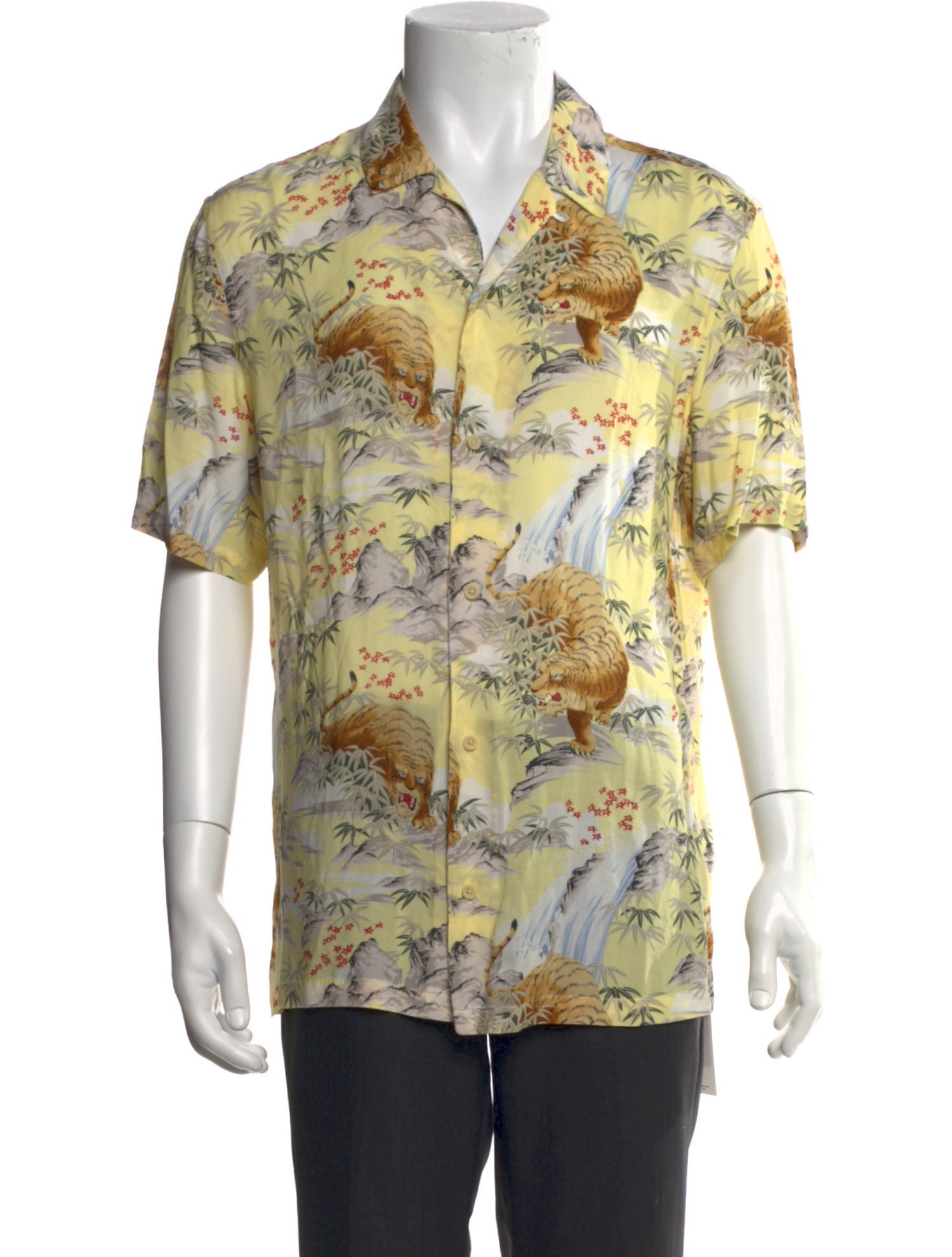 AllSaints Floral Print Short Sleeve Shirt