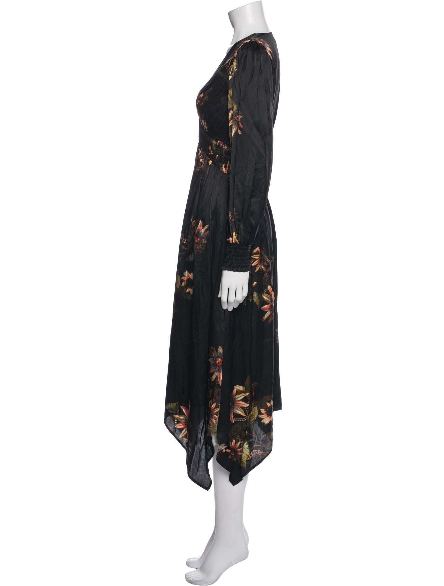 AllSaints Floral Print Long Dress