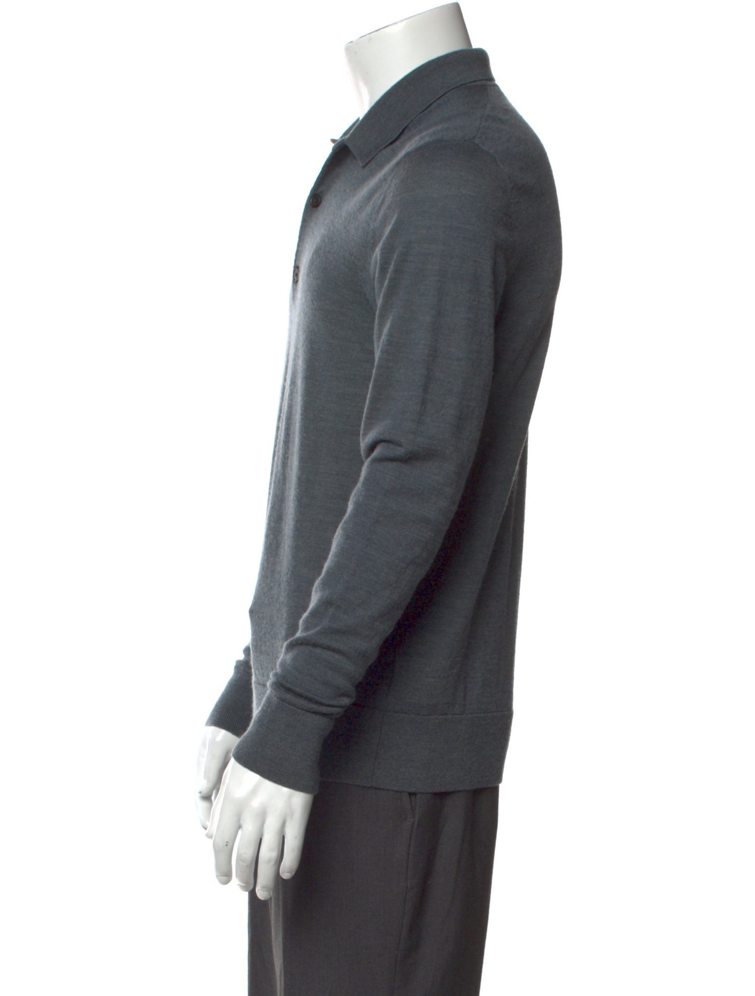 AllSaints Merino Wool Collar Henley