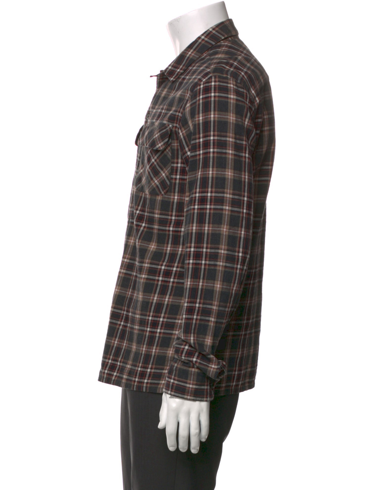 AllSaints Plaid Print Long Sleeve Western Shirt