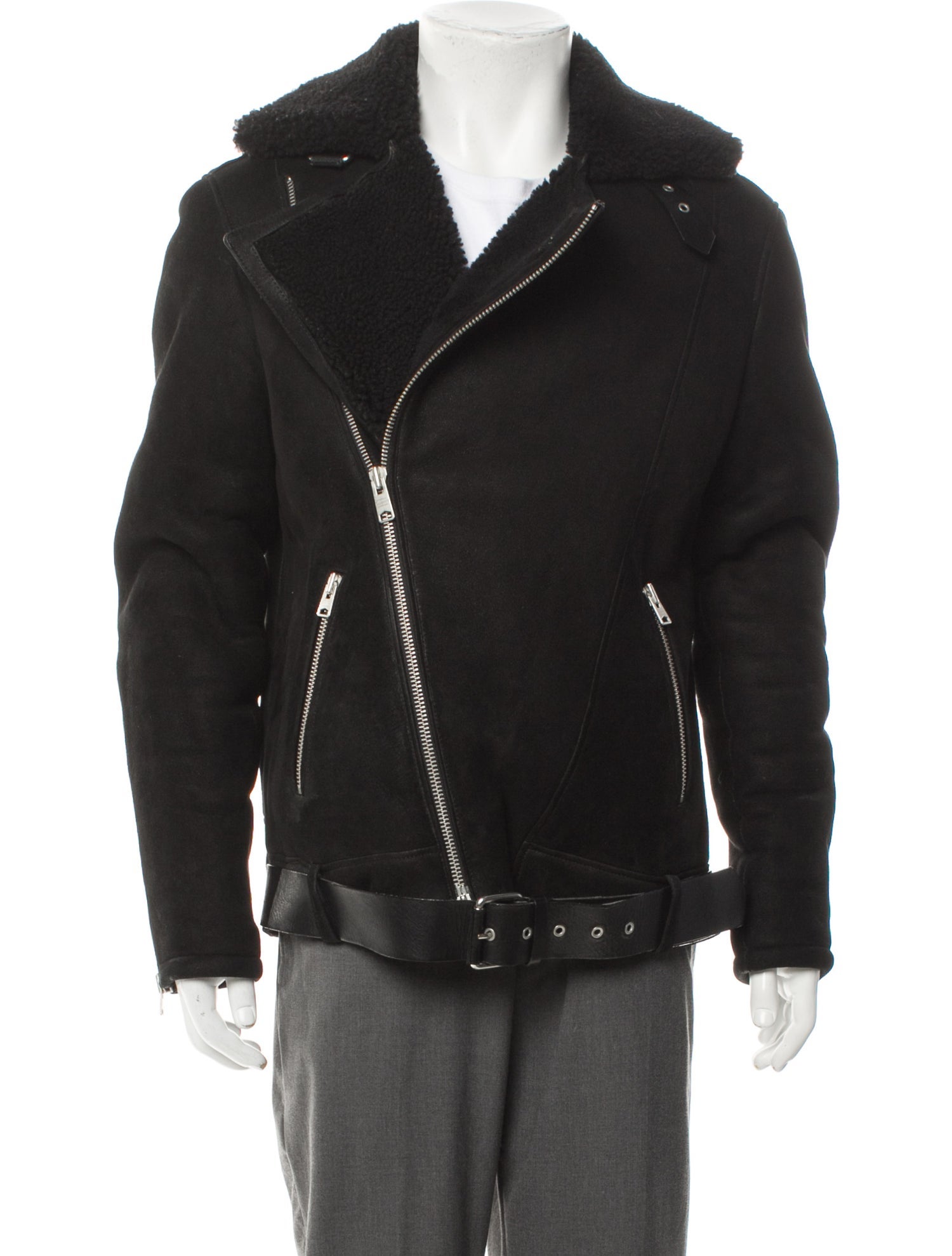 AllSaints Lamb Leather Moto Jacket