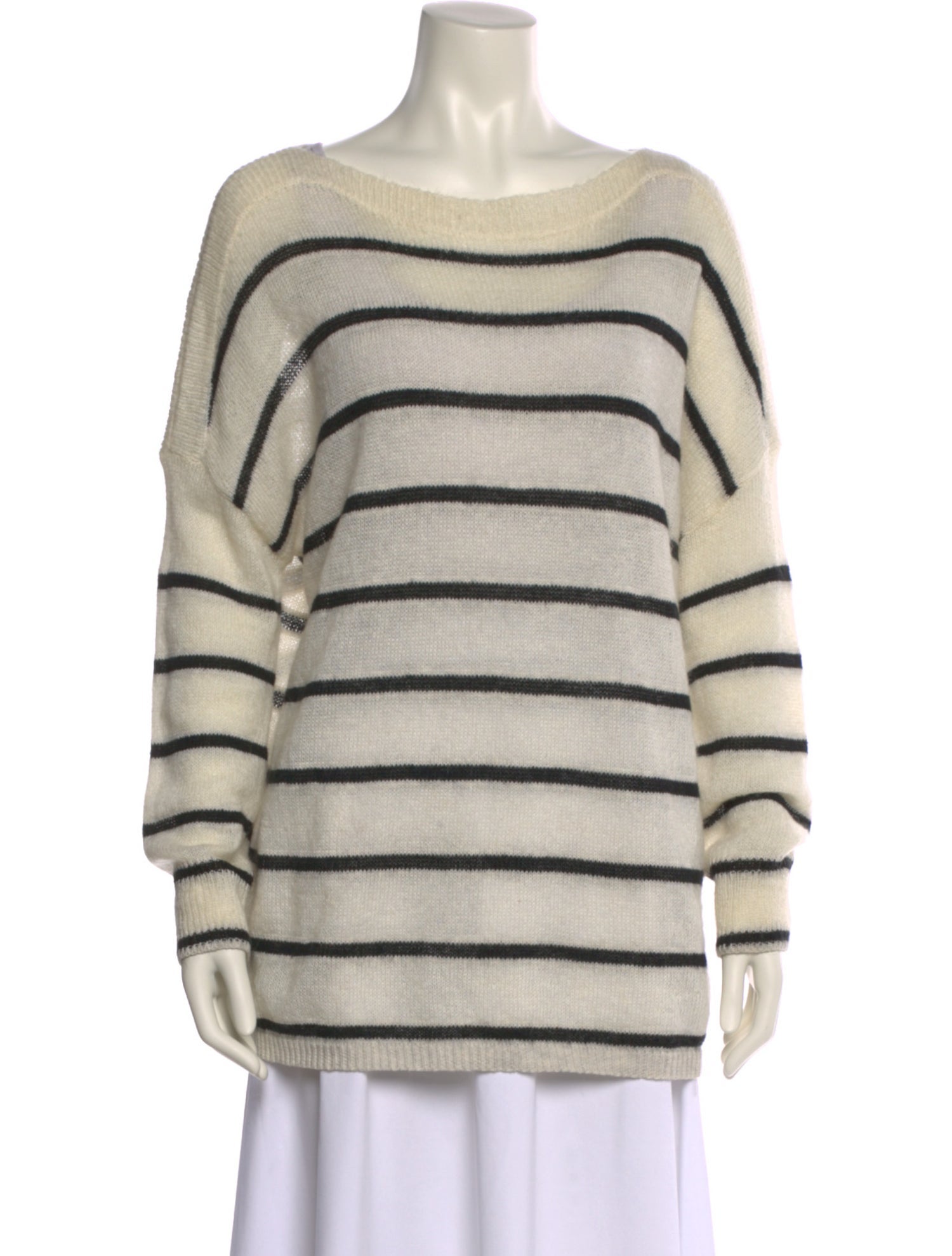 AllSaints Striped Scoop Neck Sweater