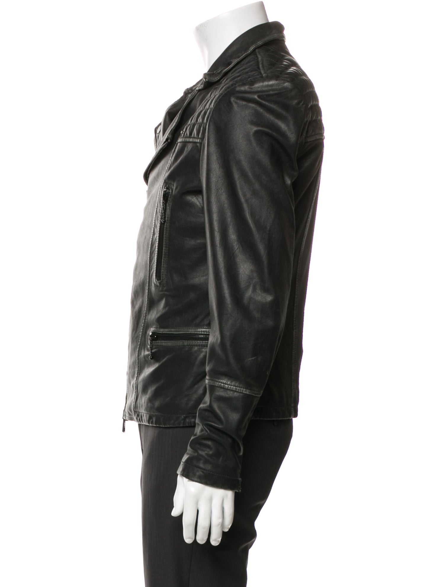 AllSaints Lamb Leather Moto Jacket