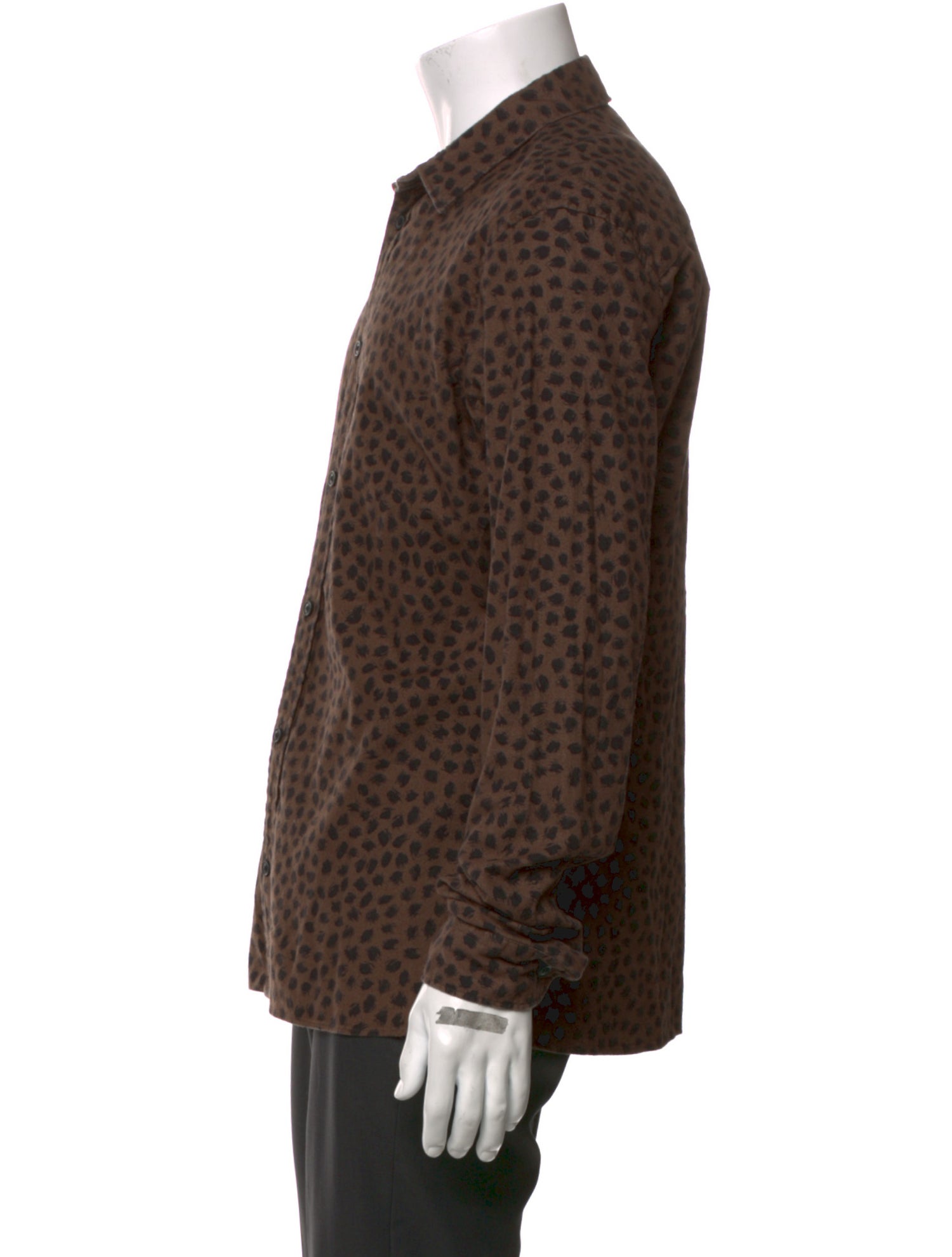 AllSaints Animal Print Long Sleeve Shirt