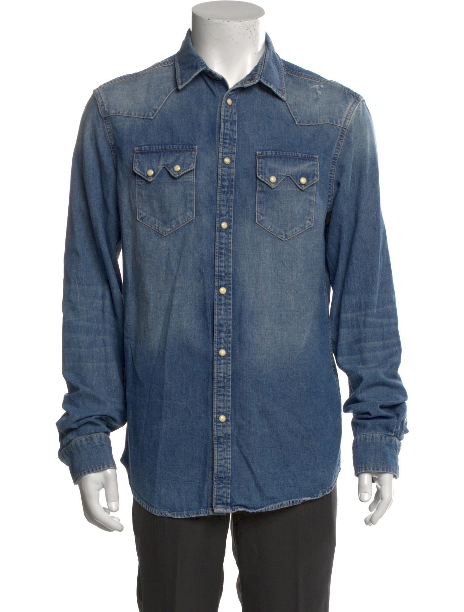 AllSaints Long Sleeve Denim Shirt