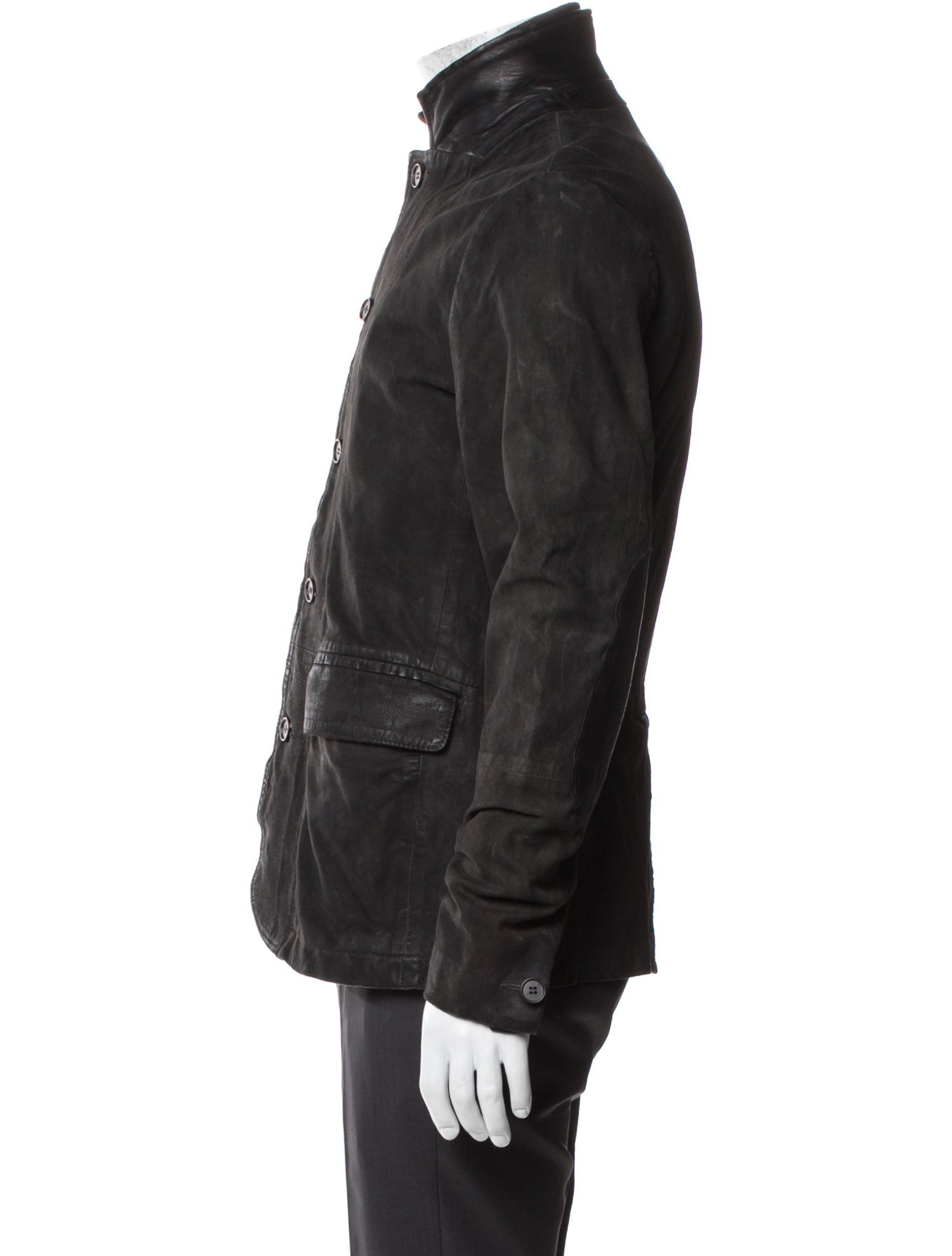 AllSaints Leather Utility Jacket