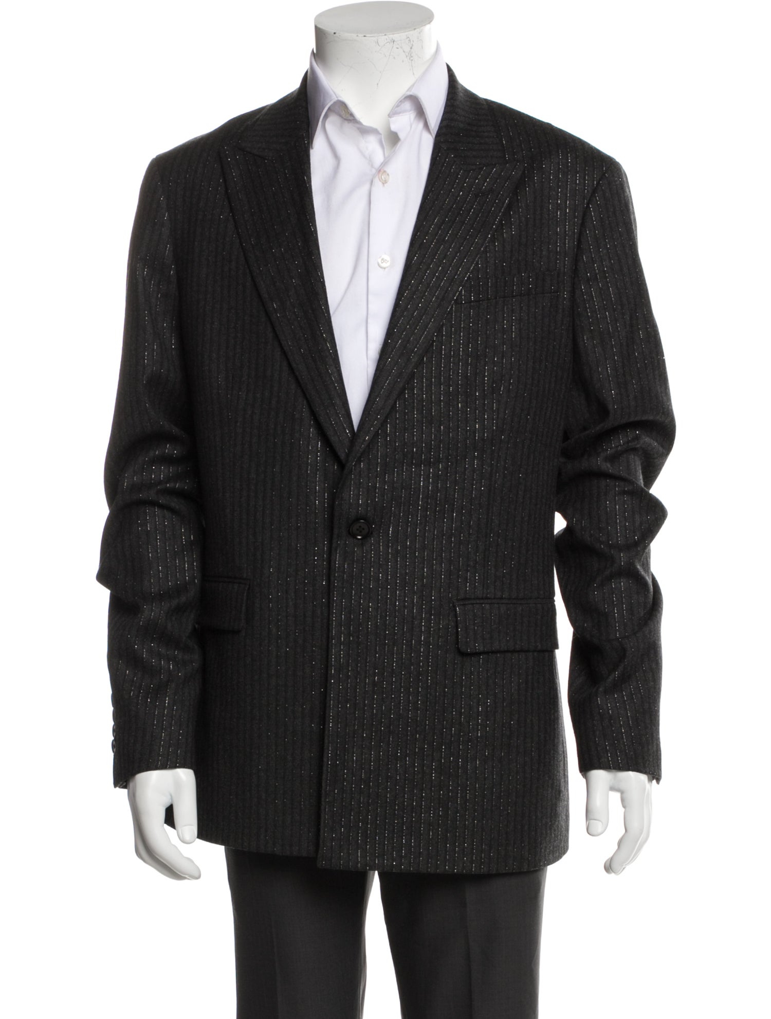 AllSaints Striped Glitter Accents Blazer