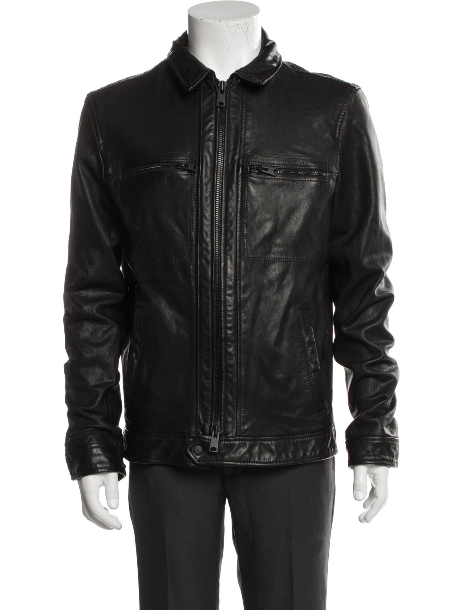 AllSaints Goat Leather Moto Jacket