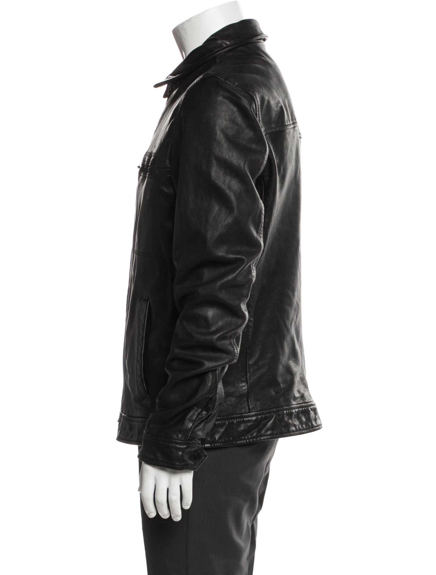 AllSaints Goat Leather Moto Jacket