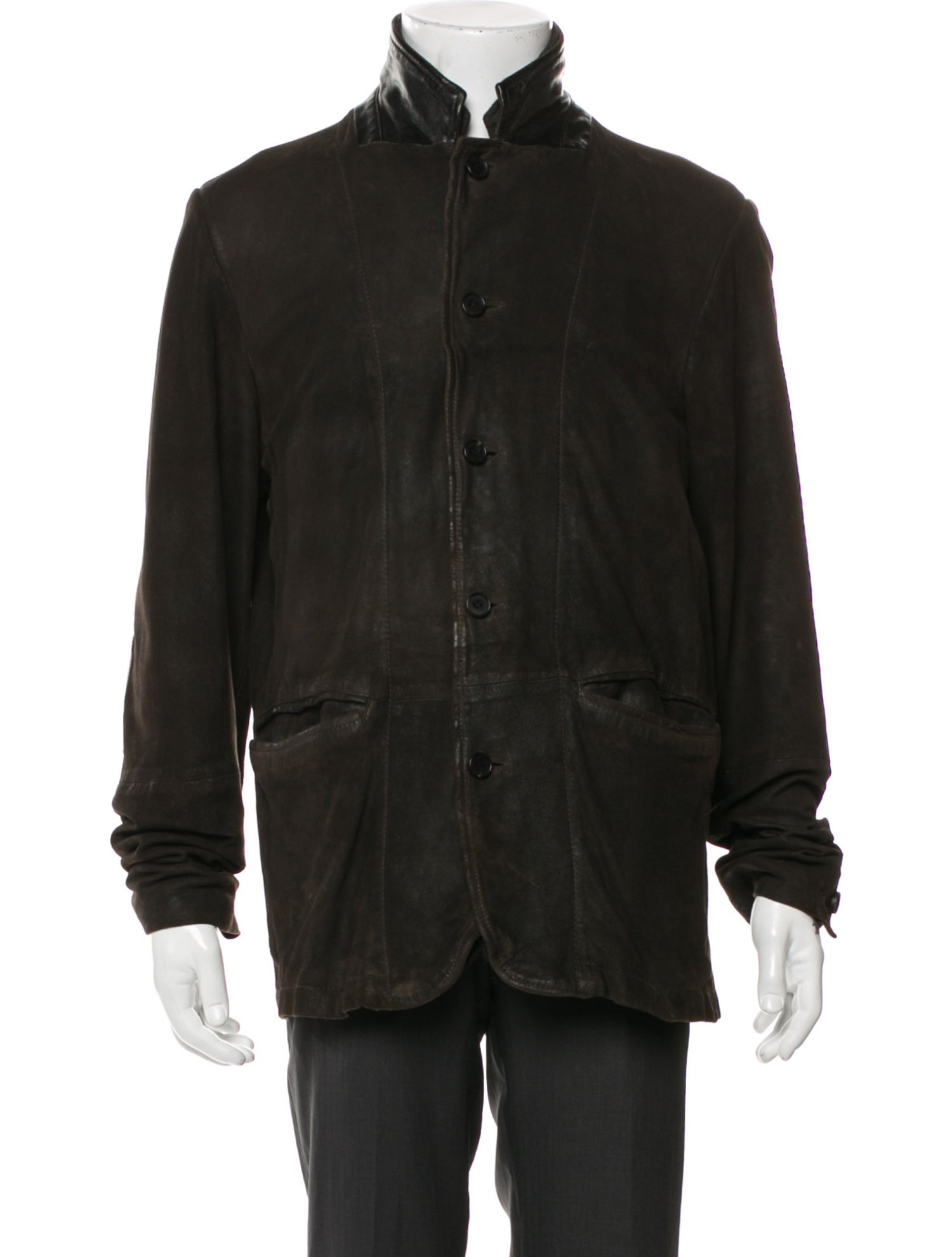 AllSaints Goat Leather Utility Jacket