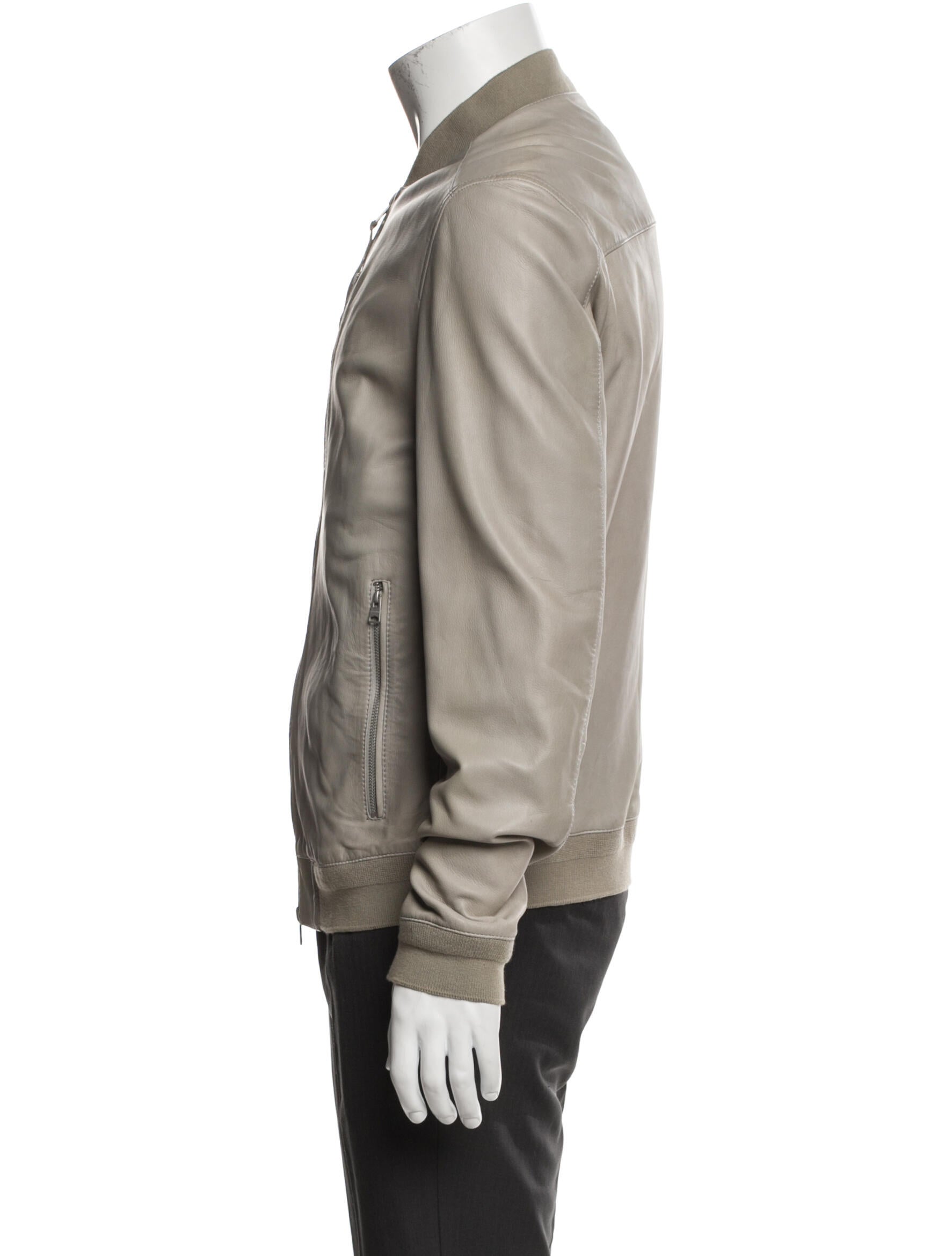 AllSaints Lamb Leather Bomber Jacket