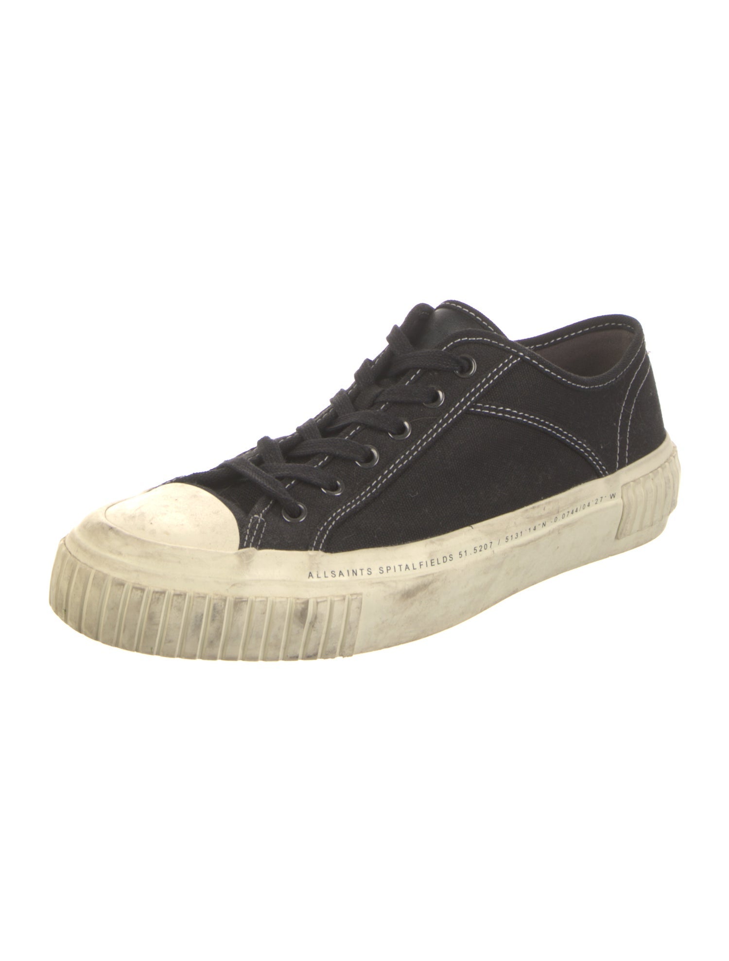 AllSaints Canvas Colorblock Pattern Sneakers