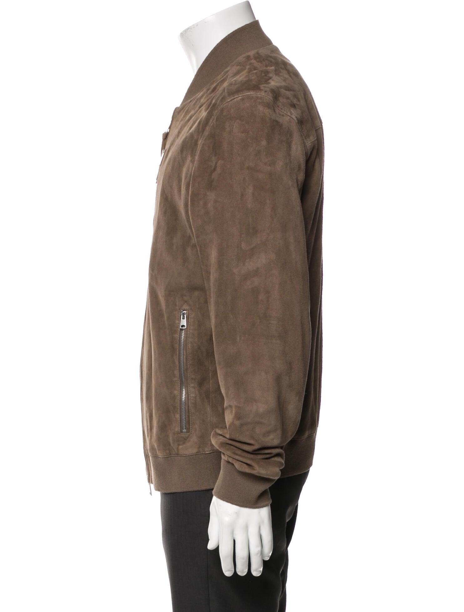 AllSaints Goat Leather Bomber Jacket