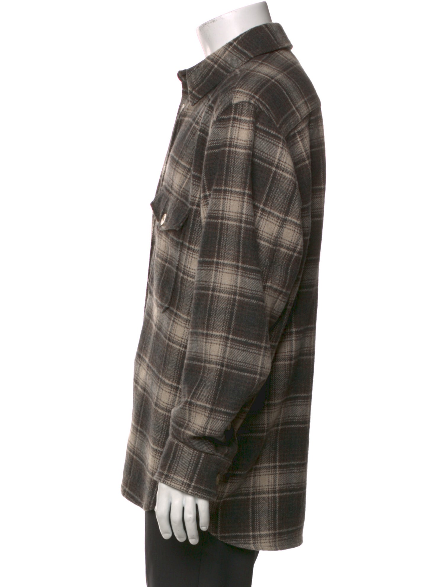 AllSaints Plaid Print Long Sleeve Shirt