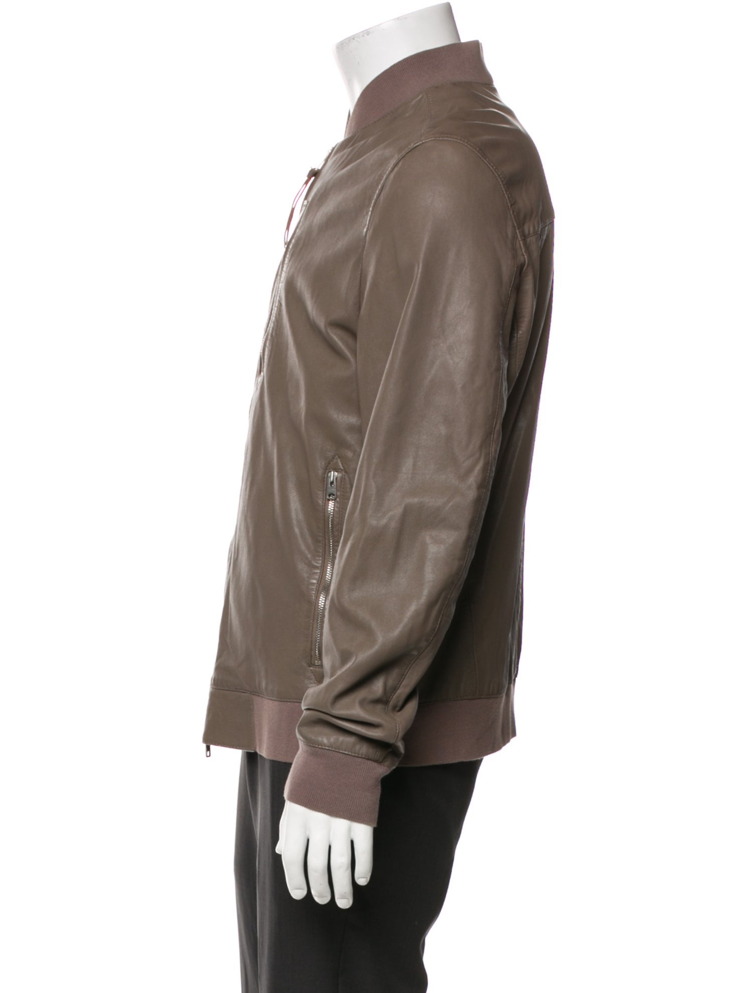 AllSaints Lamb Leather Bomber Jacket