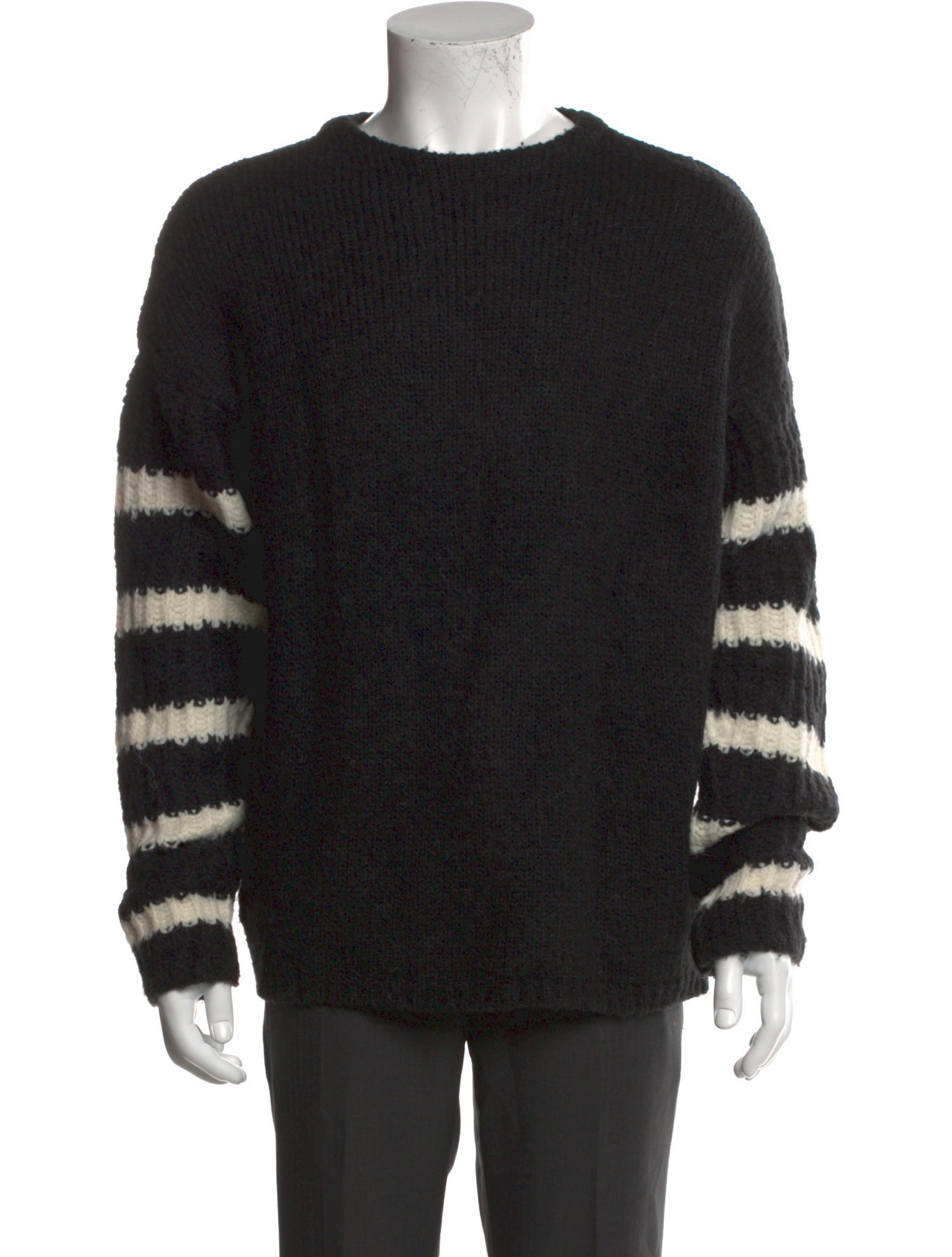 AllSaints Striped Crew Neck Pullover