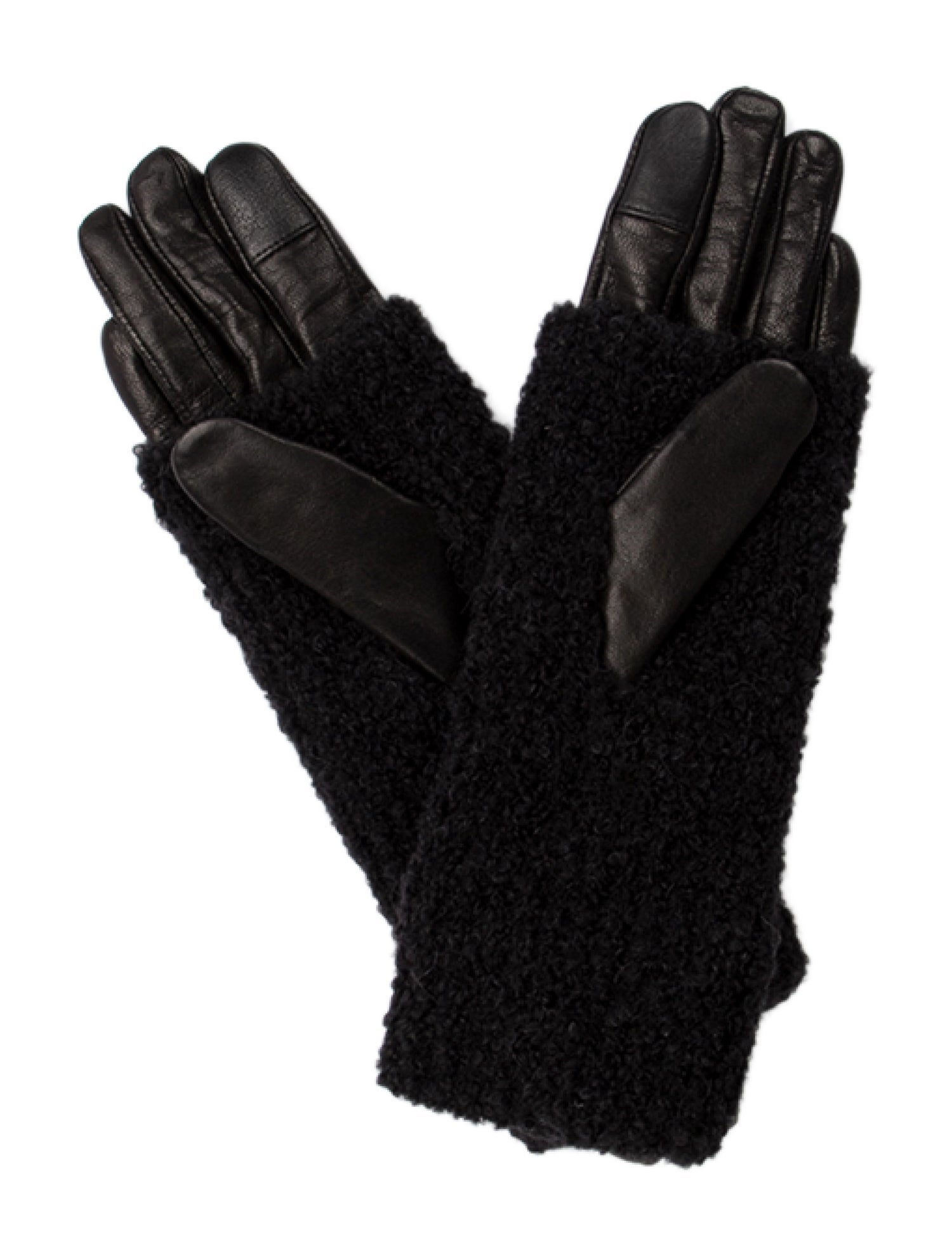 AllSaints Solid Leather Gloves w/Tags