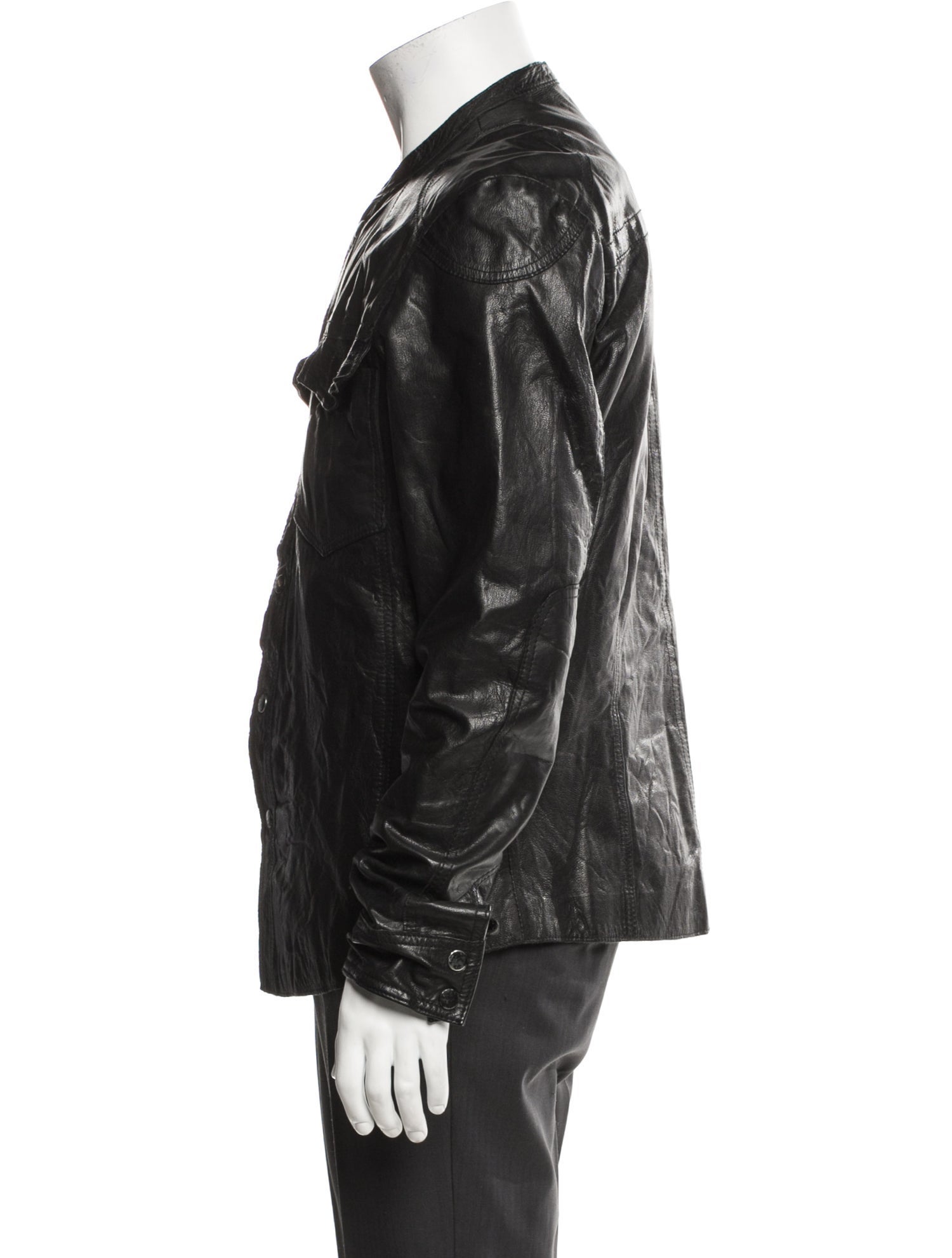 AllSaints Leather Denim Jacket