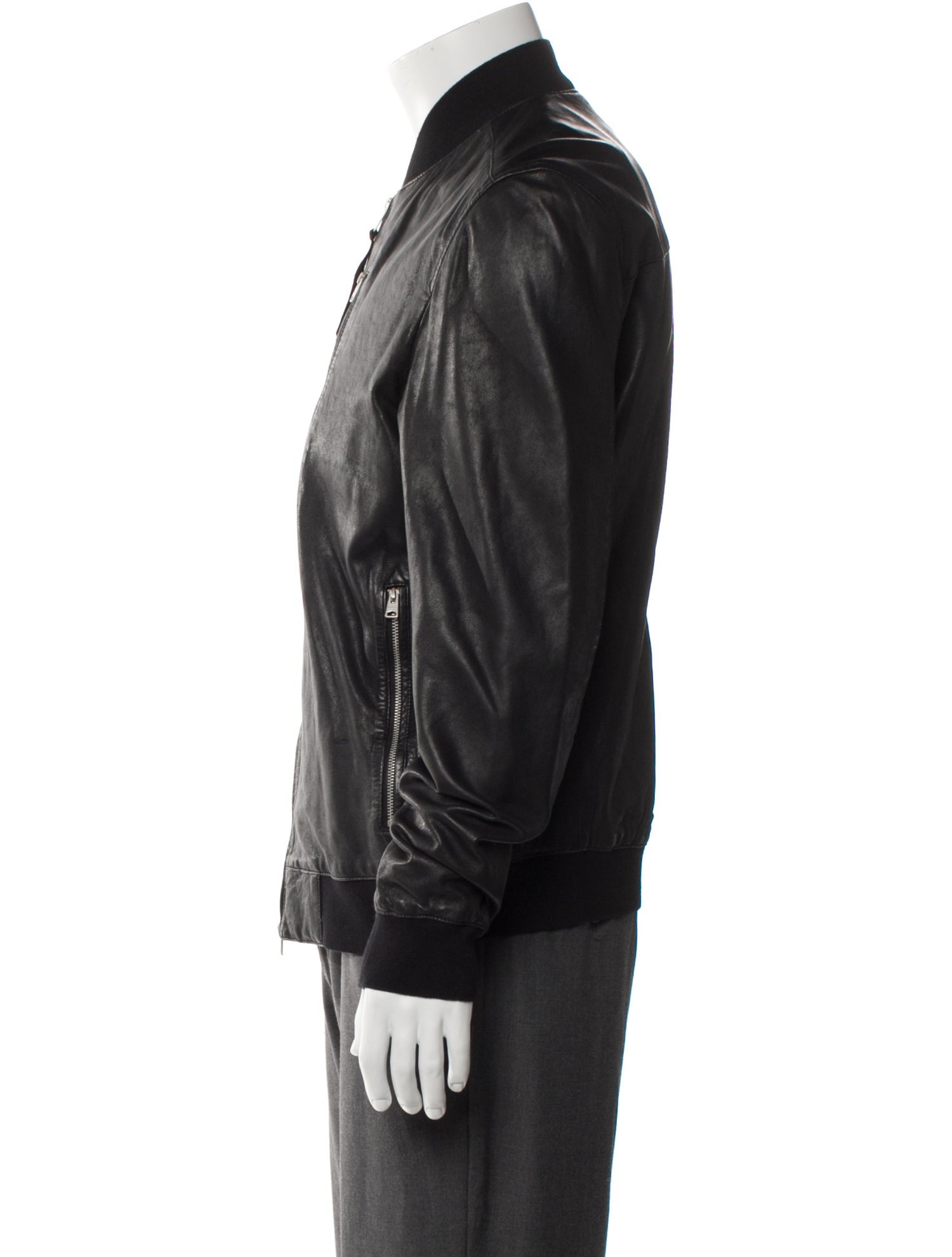 AllSaints Leather Bomber Jacket