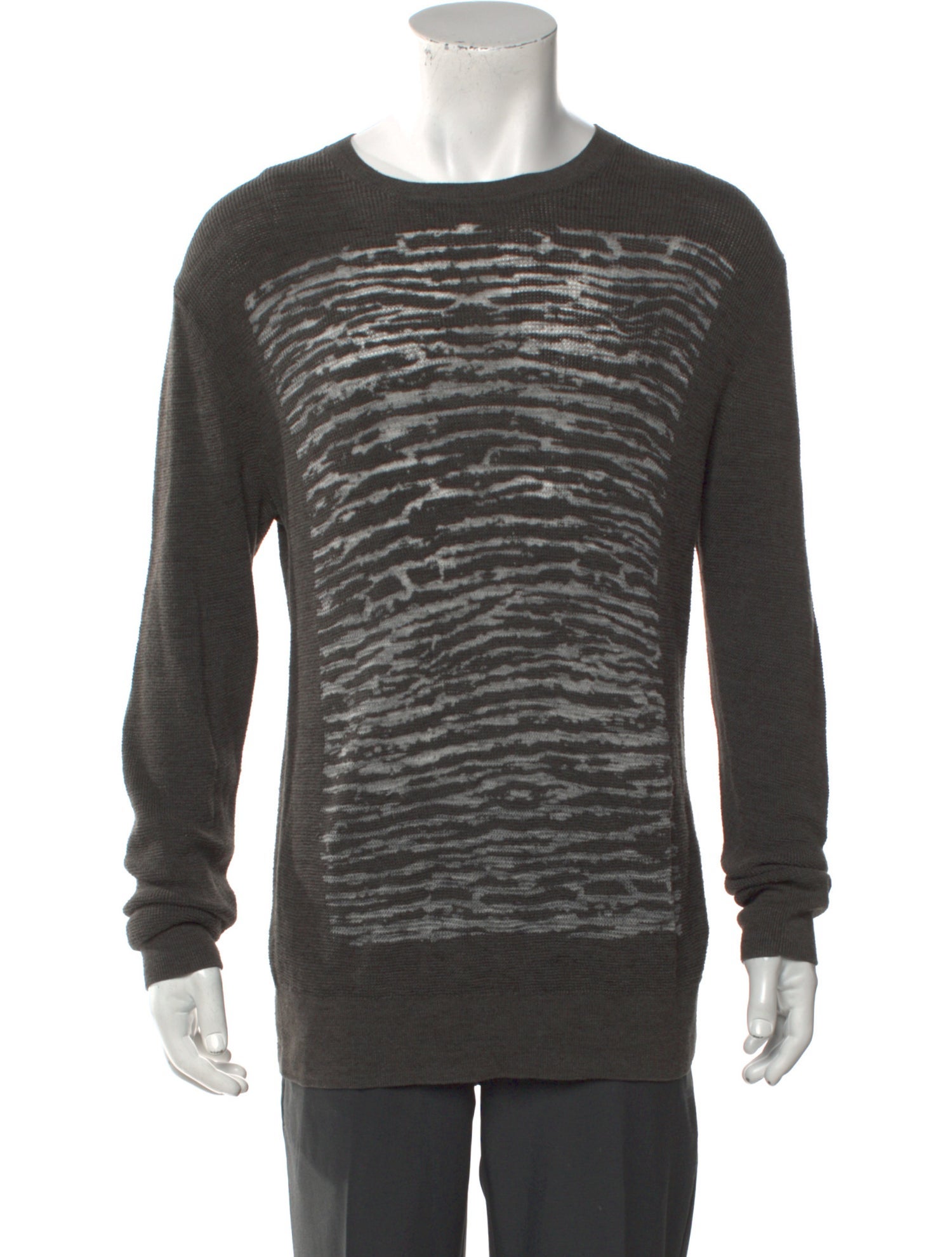 AllSaints Patterned Crew Neck Pullover