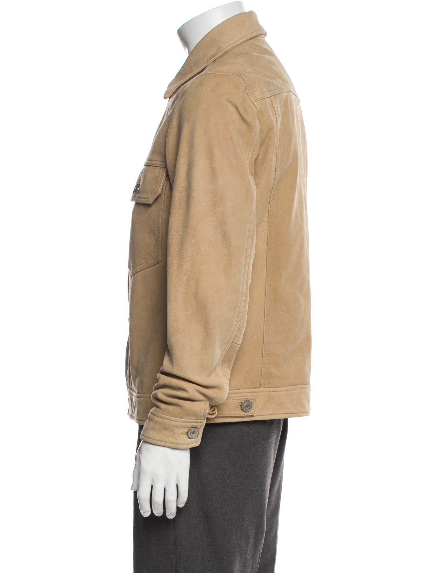 AllSaints Calf Leather Utility Jacket